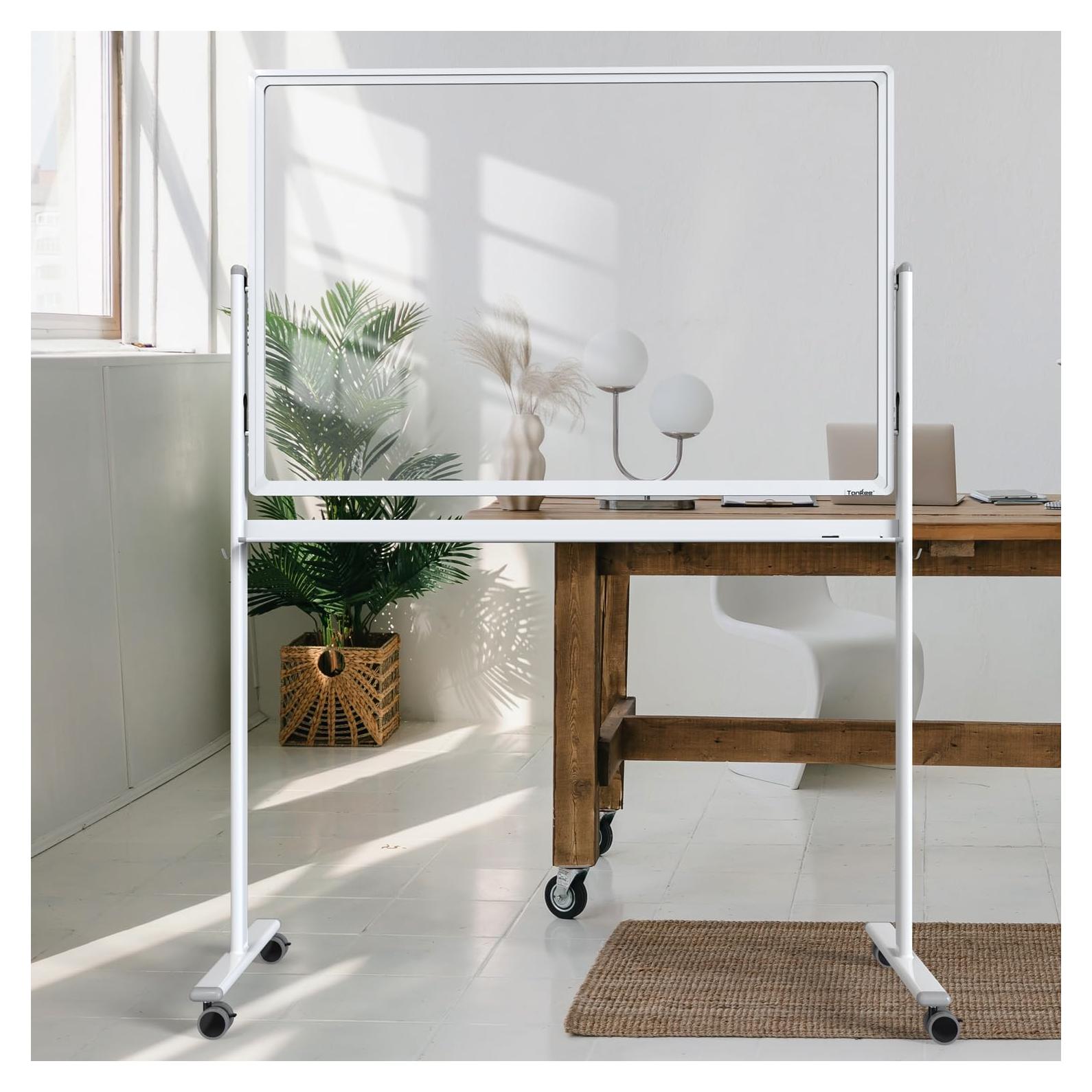 Pizarra Blanca Móvil Tankee de Vidrio Templado 122x81cm