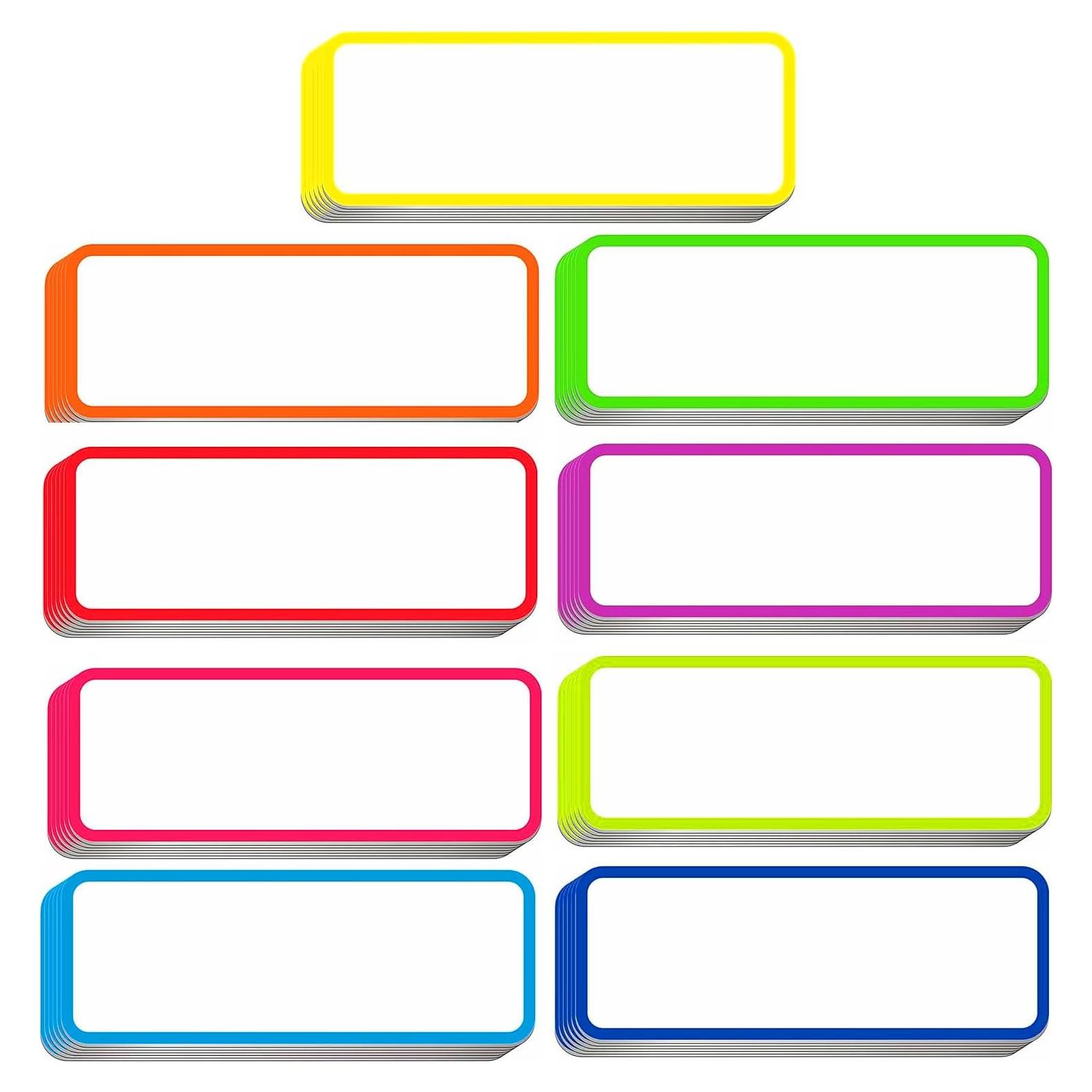 54 Etiquetas Magnéticas Borrables Mositear 8.13x3.05cm 9 Colores