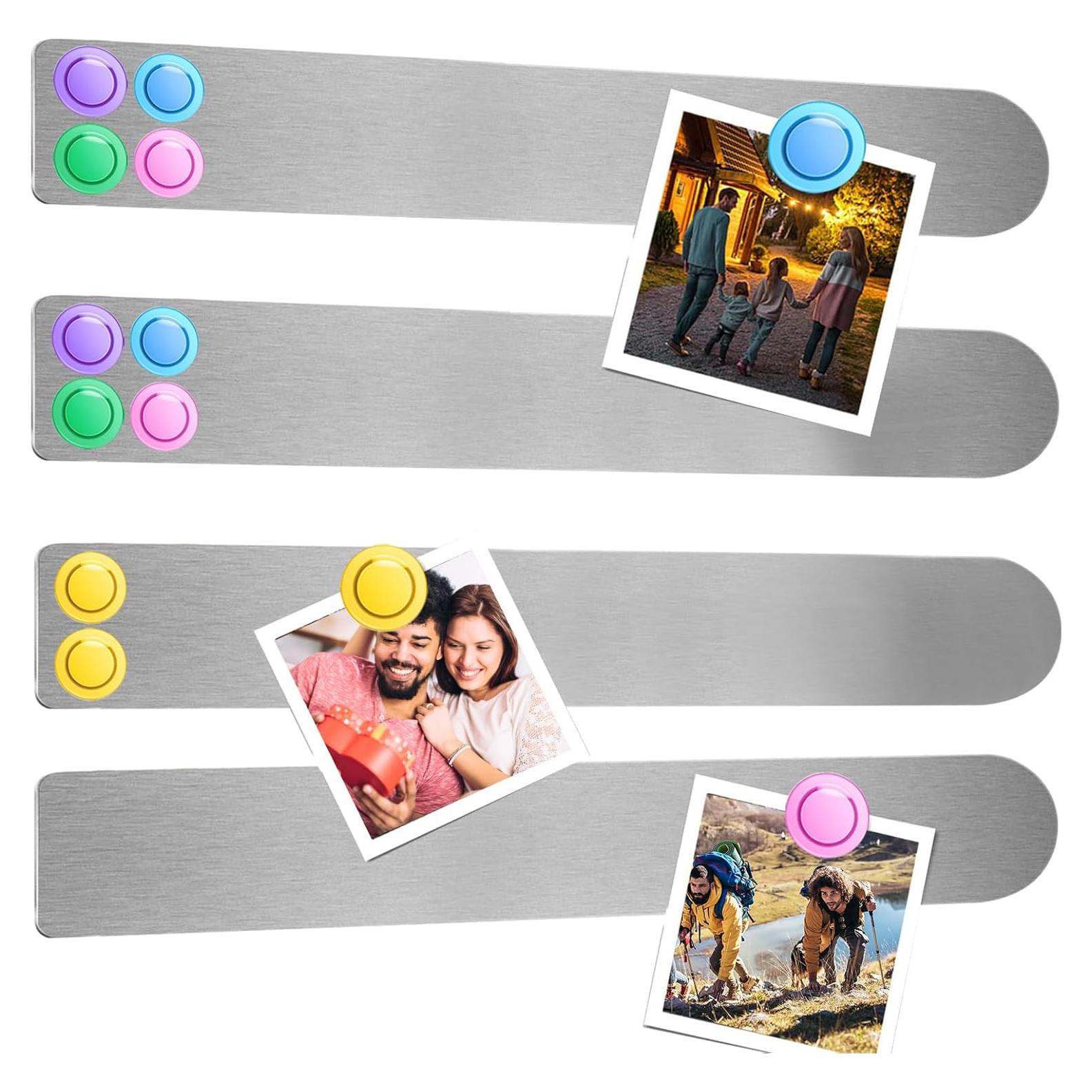 Tiras Magnéticas Adhesivas YJWZWE 32x4 cm Plata 4 Pcs