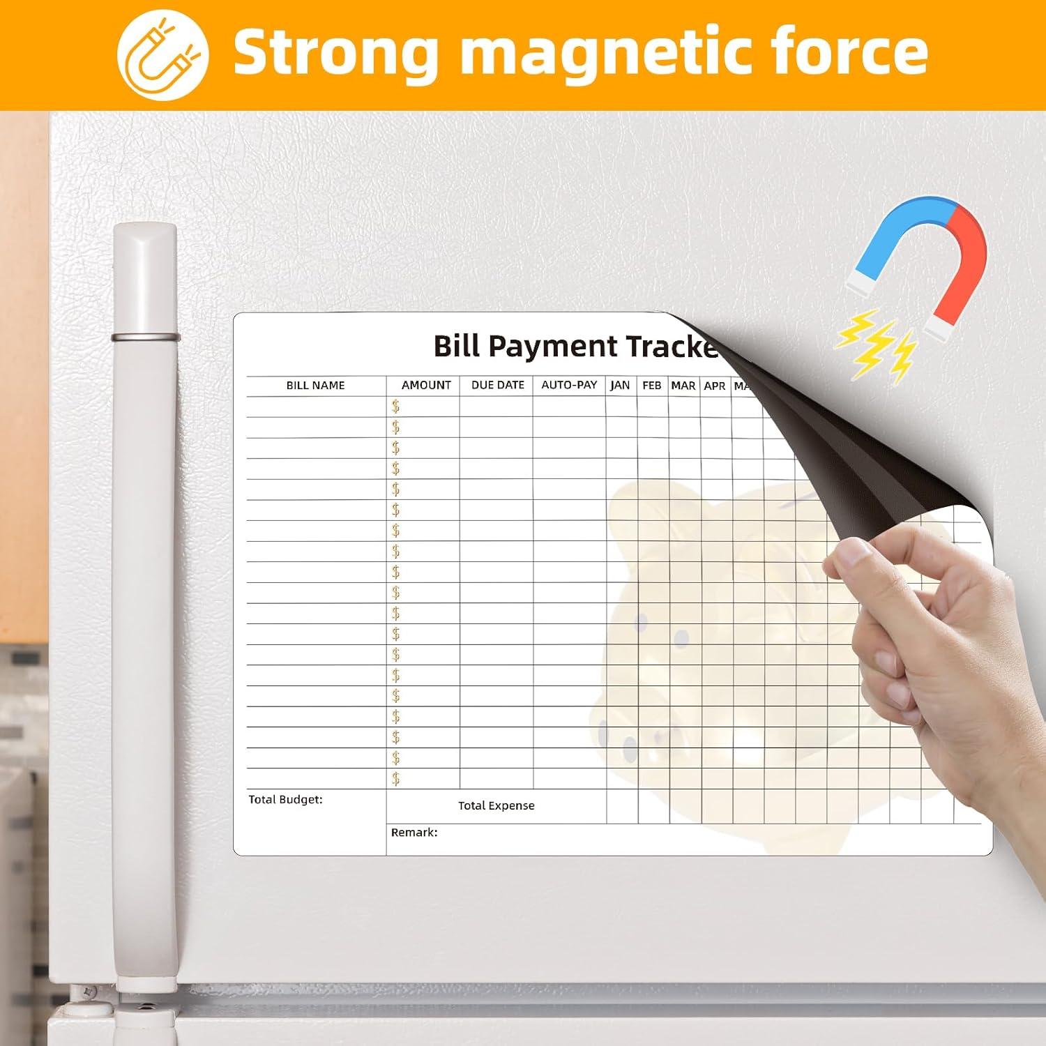 Rastreador de Pagos de Facturas Magnético Moorovgi 42x30cm