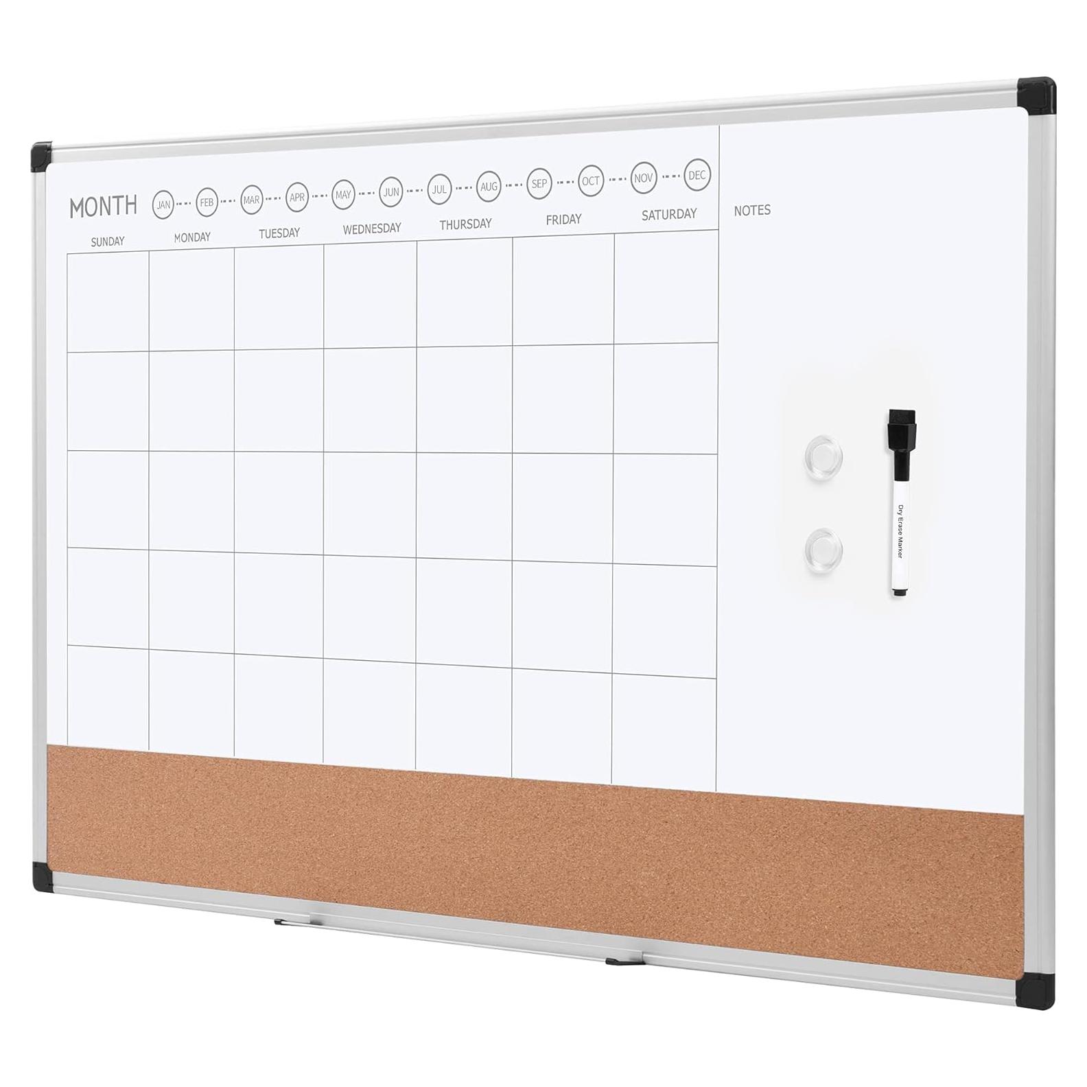 Calendario Mensual Pizarra Blanca 61x91 cm Amazon Basics