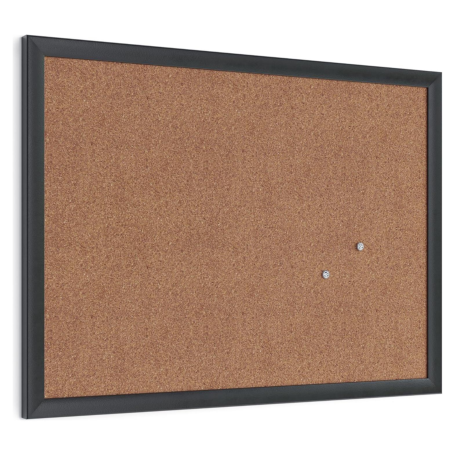 Tablero de Corcho U Brands 58.4x43.2 cm Marco Madera Negra