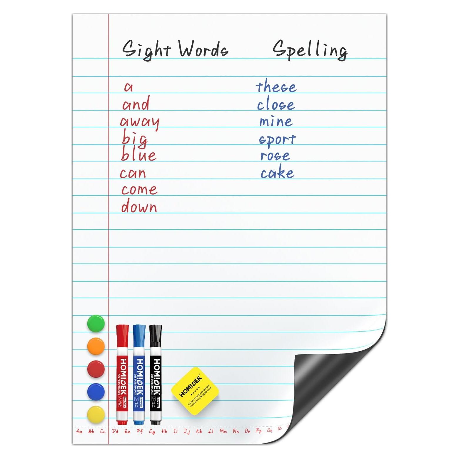 Papel Magnético Borrable HOMiDEK 44.5x61 cm para Aula