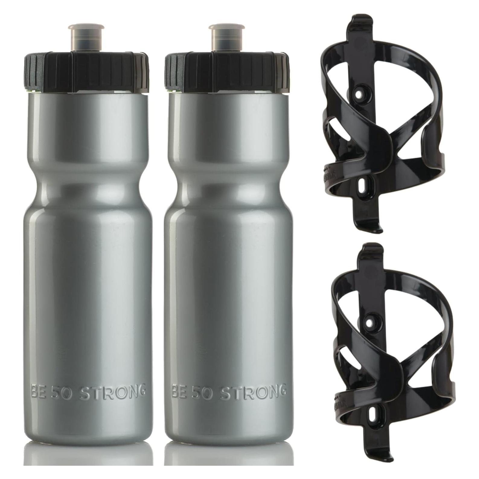 Combo Soporte y Botellas de Agua 50 Strong 1.27L Ciclismo