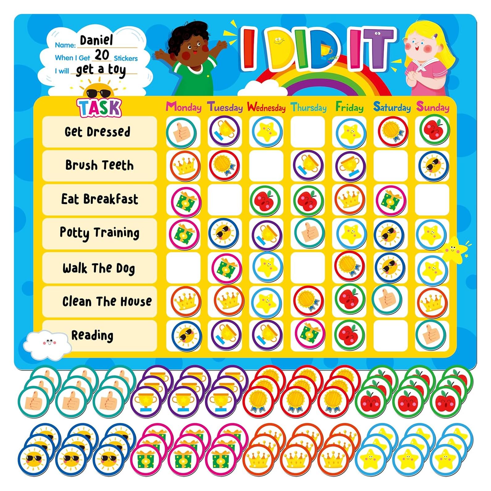 Tabla de Recompensas Magnética SpriteGru 33.7x26.4cm con 72 Imán