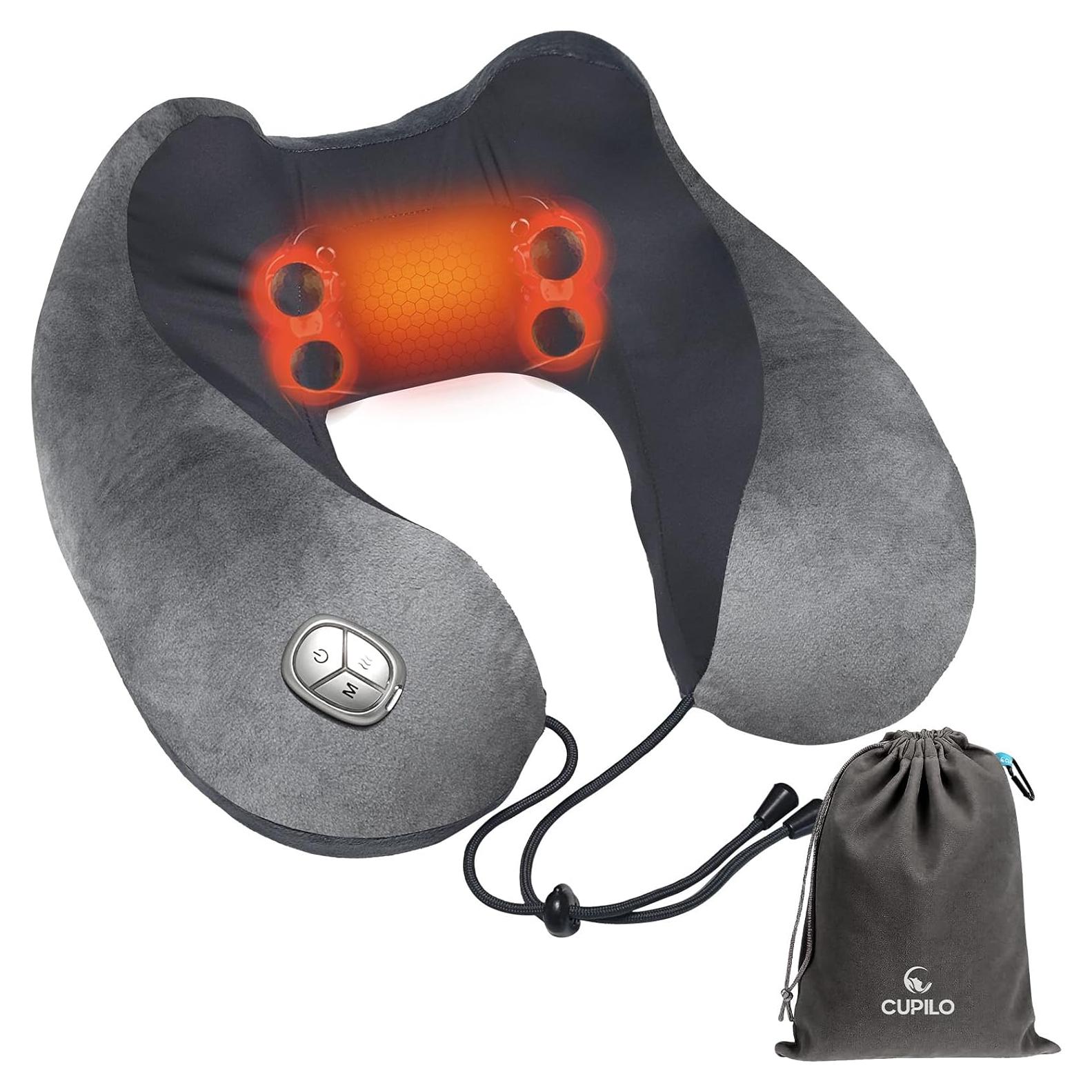 Almohada Masajeador de Cuello CuPiLo con Calor 2025 - Portátil