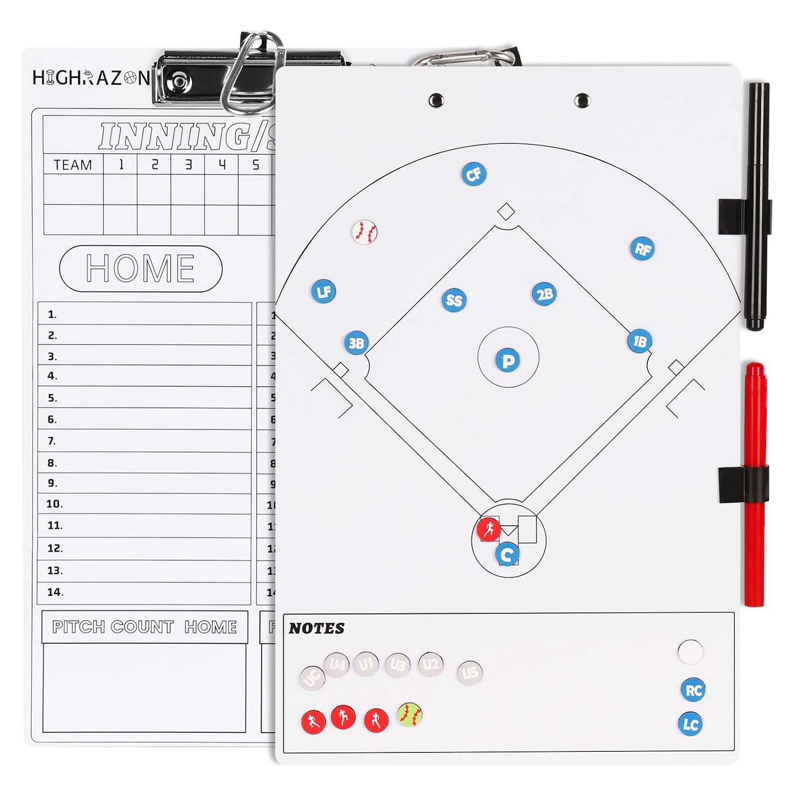 Portaplanos de béisbol magnético HIGHRAZON con 40 tarjetas