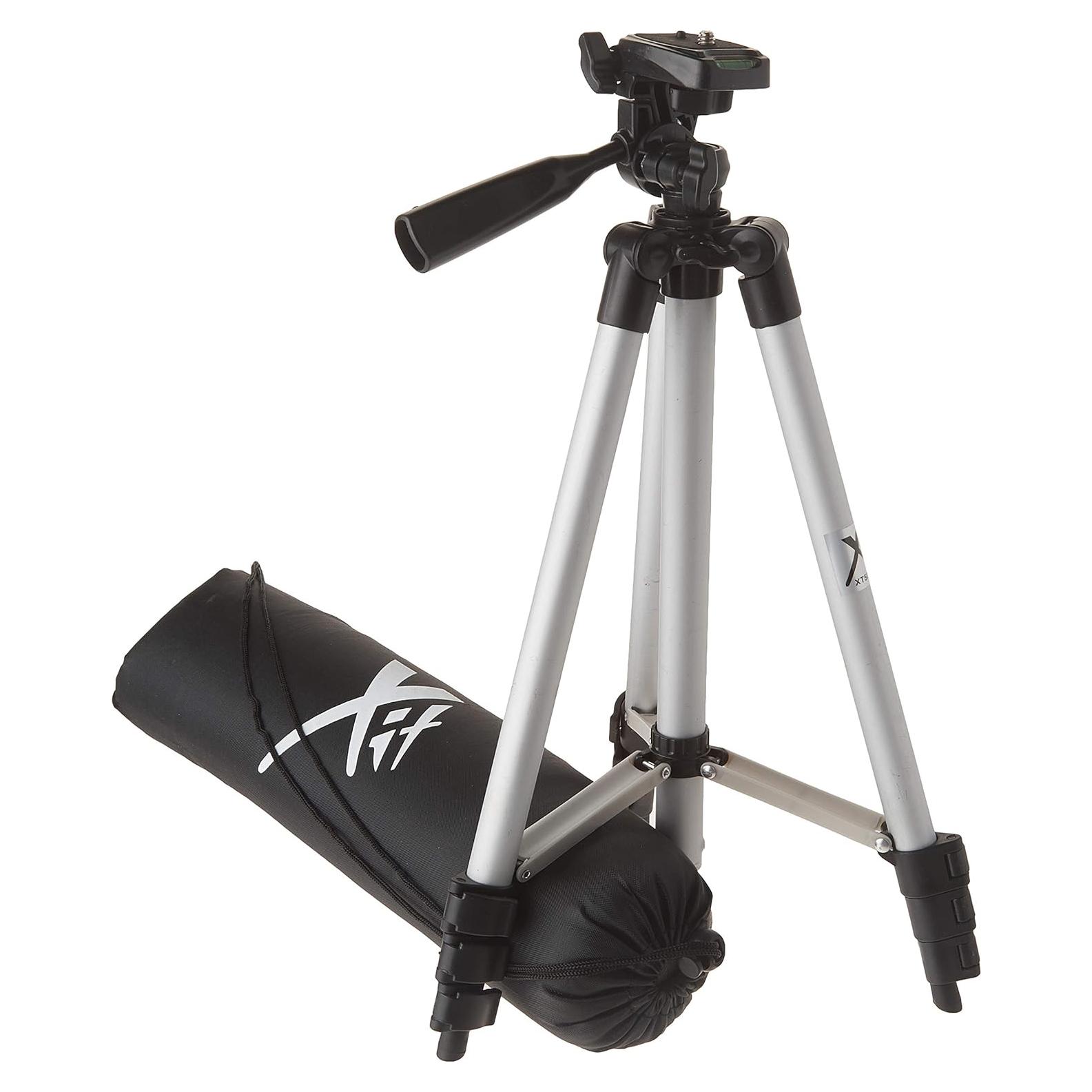 Trípode de cámara de aluminio eCost 127 cm con paño de microfibra