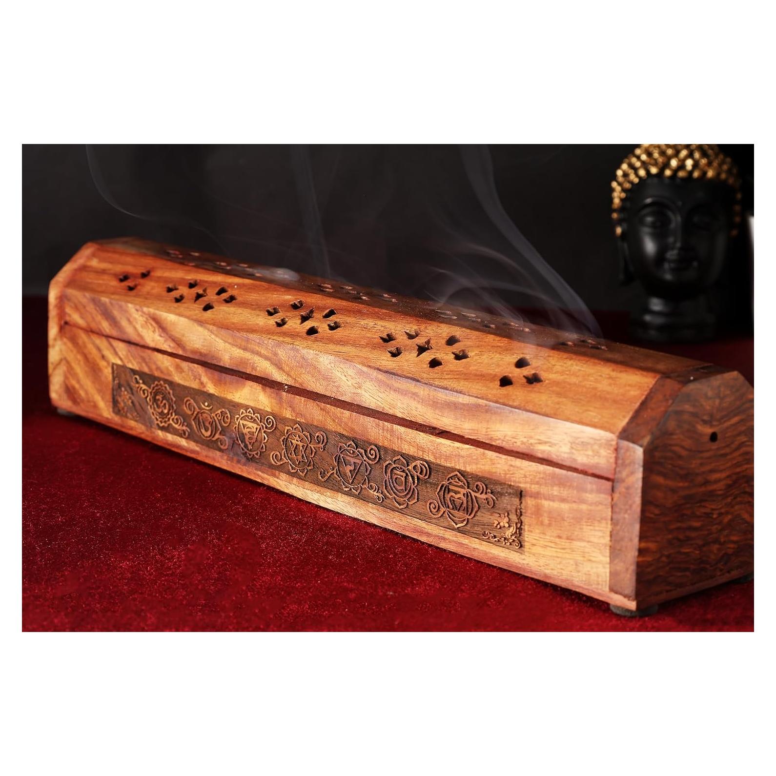Soporte para Incienso ARTISENIA de Madera con Almacenamiento