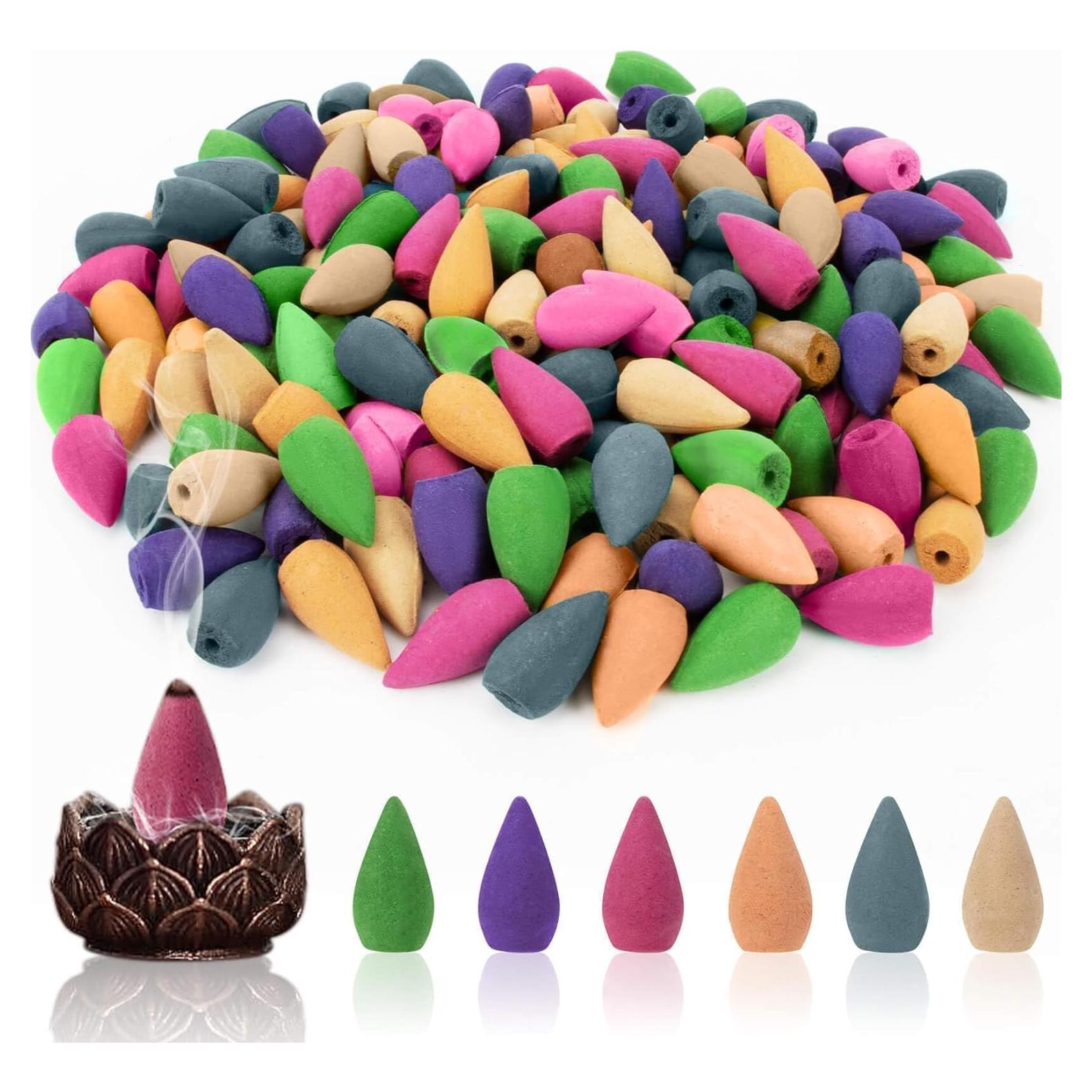 Conos de Incienso de Retroceso Sukh - 108 PCS Aromatizados