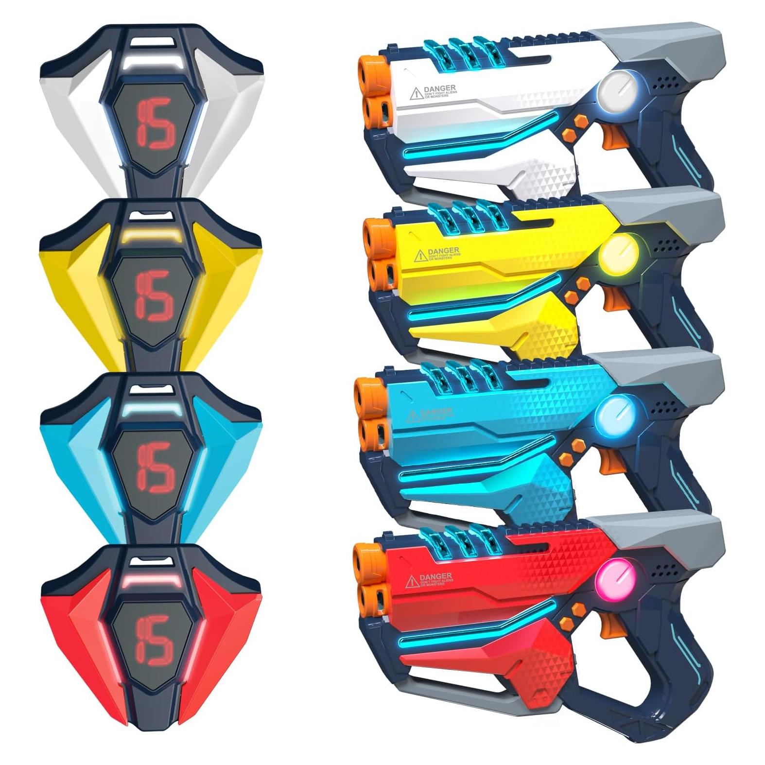 Conjunto de Laser Tag 4 Piezas WINYEA con Chalecos LED
