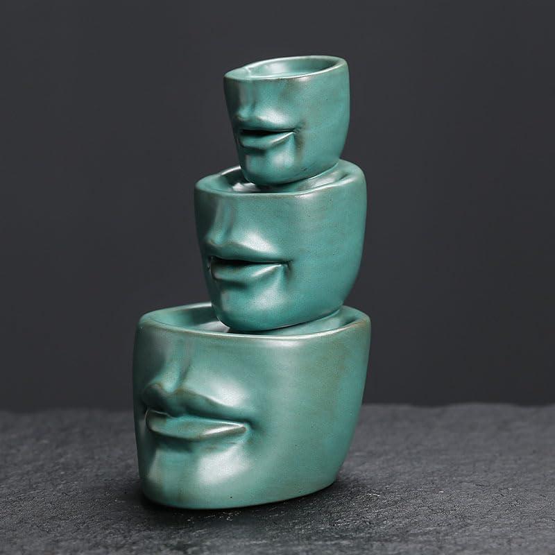 Soporte de Incienso de Flujo Inverso Comeon Verde Mate + 20 Conos