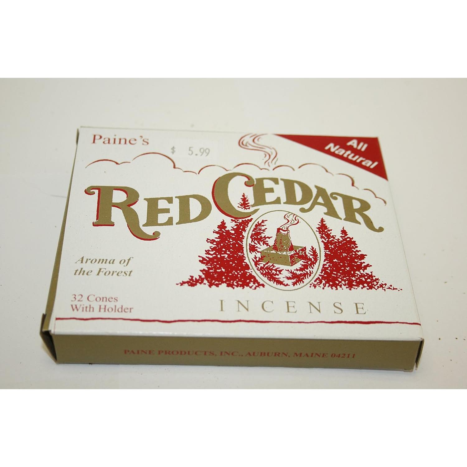 Incienso de Ciprés Rojo Paine - 32 Conos con Soporte