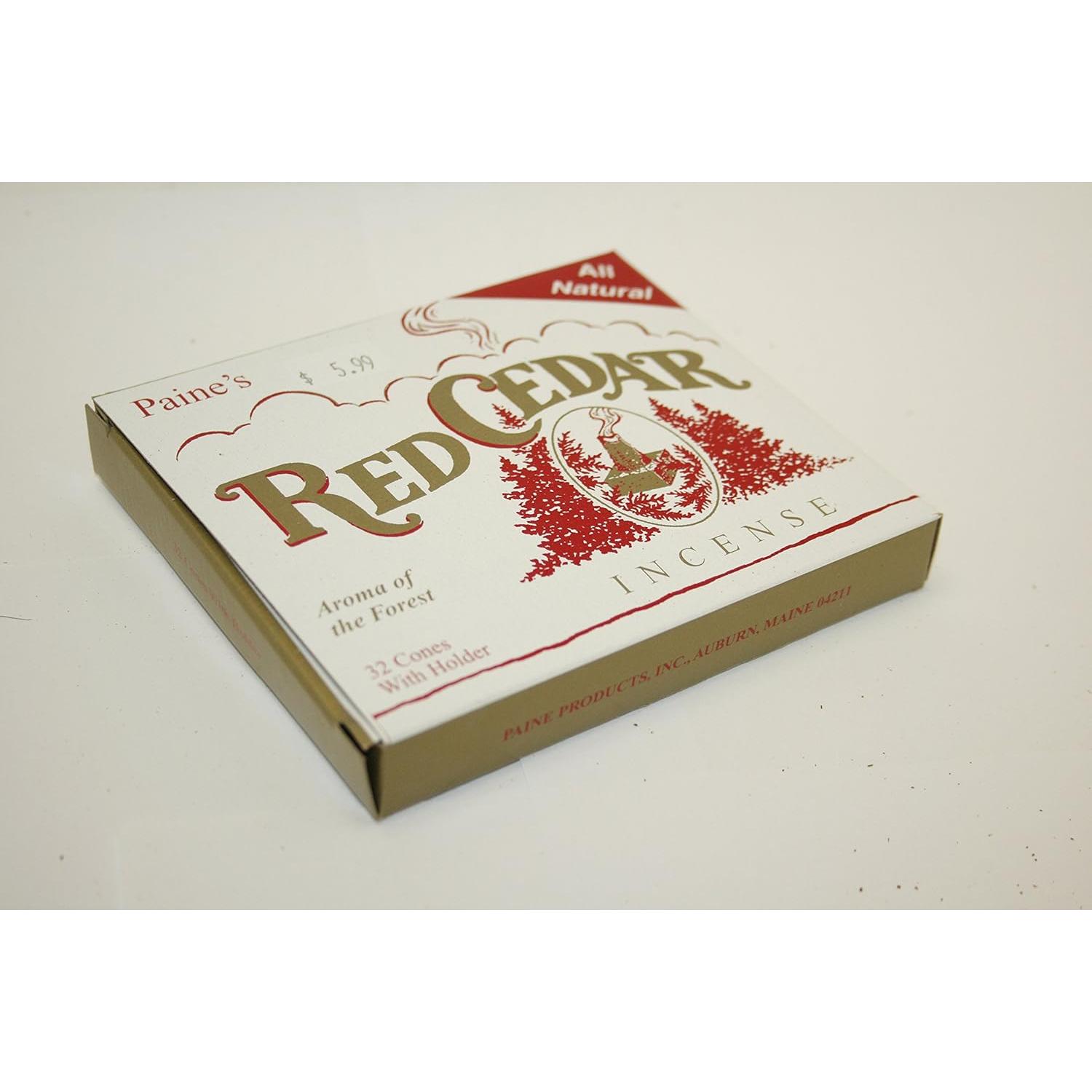 Incienso de Ciprés Rojo Paine - 32 Conos con Soporte