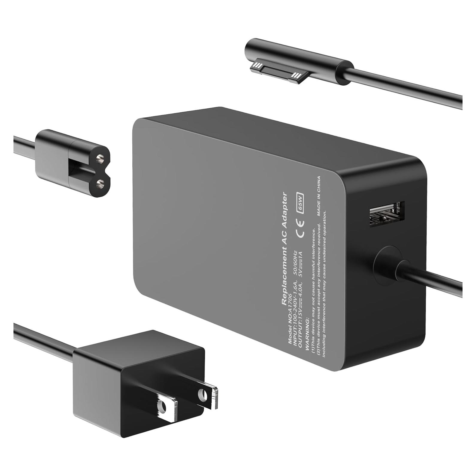 Cargador 65W GSNOW para Microsoft Surface Pro 3/4/5/6/7/8/9/X