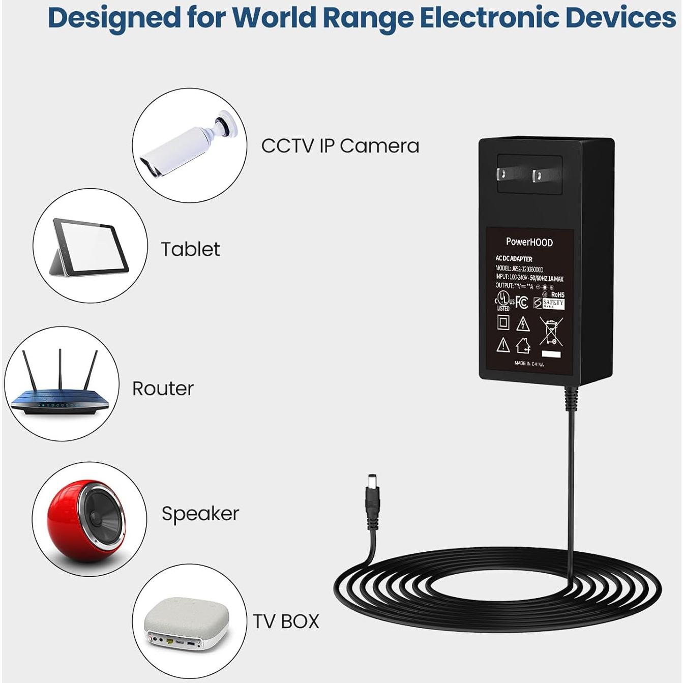Adaptador de CA 12V 3A PowerHOOD para Jumper EZbook y más
