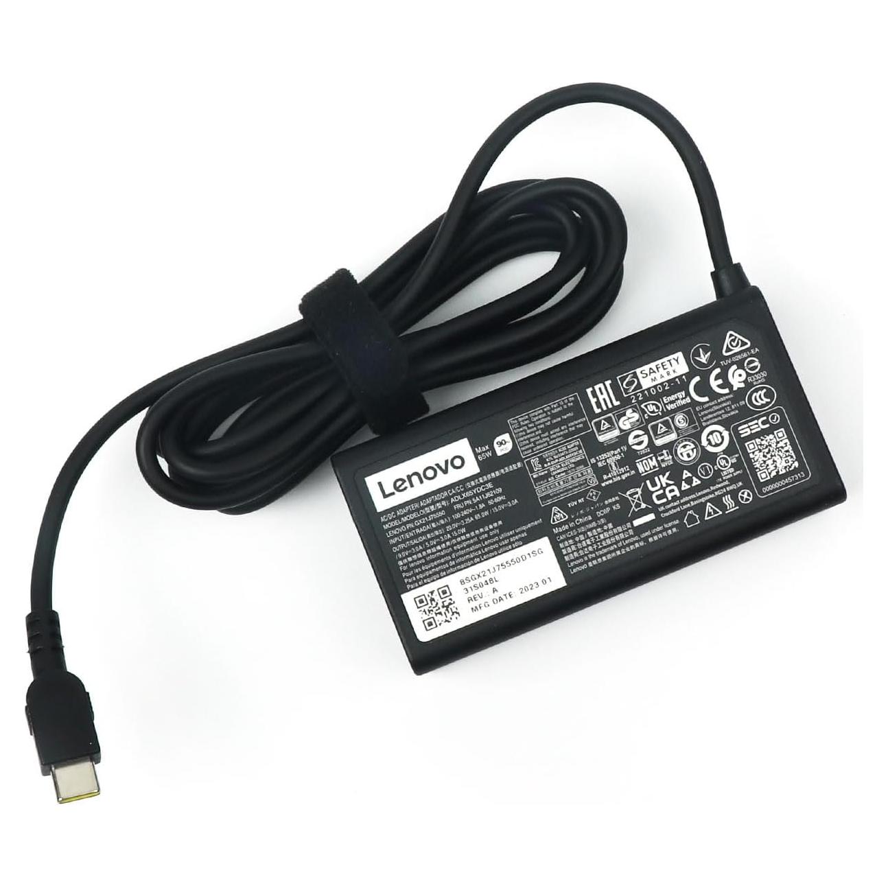 Cargador Laptop Lenovo 65W USB Tipo C Adaptador AC Original