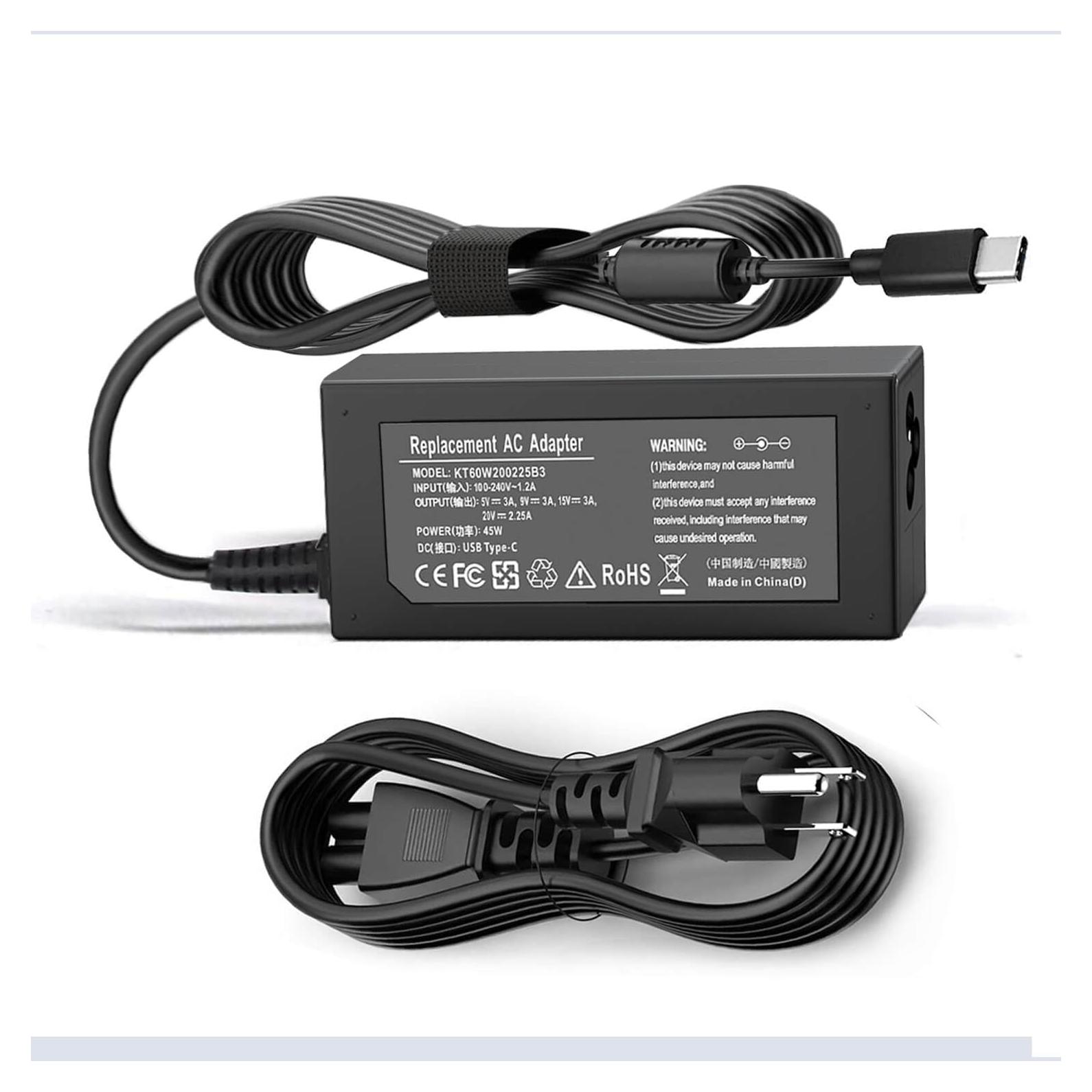 Cargador USB-C 45W DMKAOLLK para Acer Chromebook y más