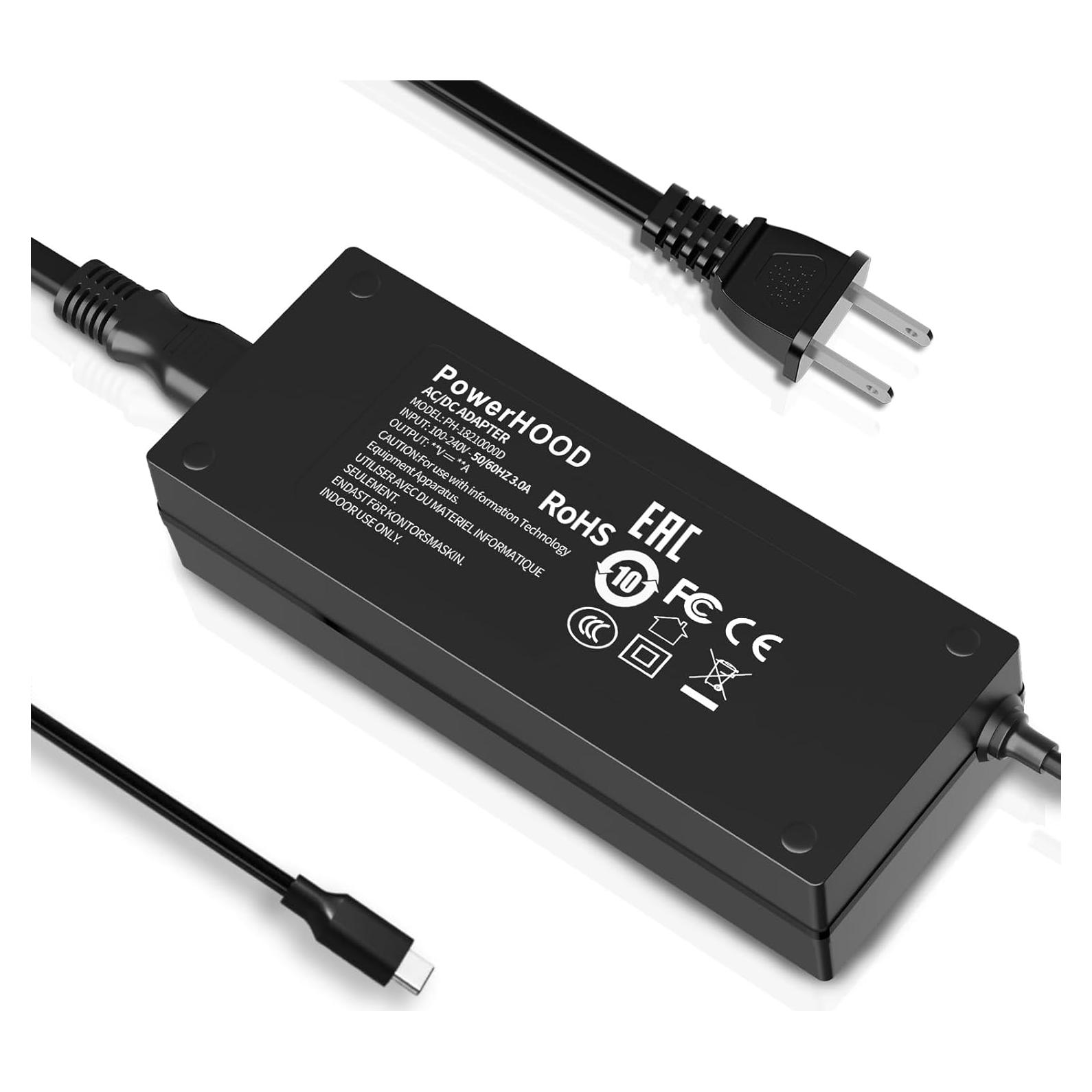 Adaptador de CA 19V PowerHOOD USB-C para AOC AX16PRO
