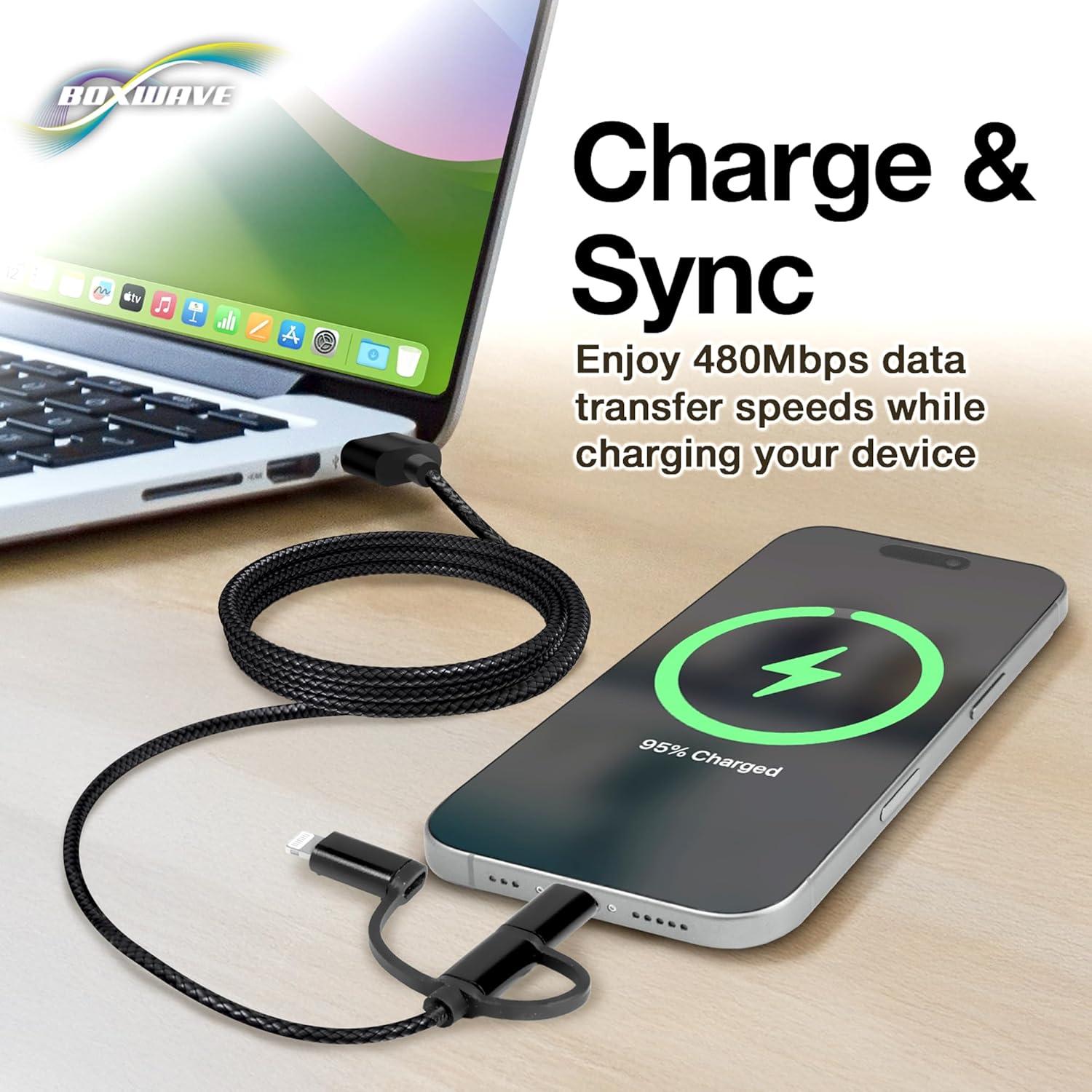 Cable USB 3-en-1 BoxWave para Infinix Smart 6 - 100cm