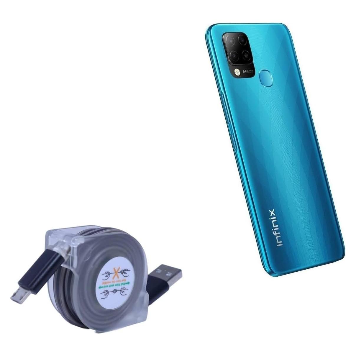 Cable Retráctil USB BoxWave para Infinix Hot 10s - 63.5 cm