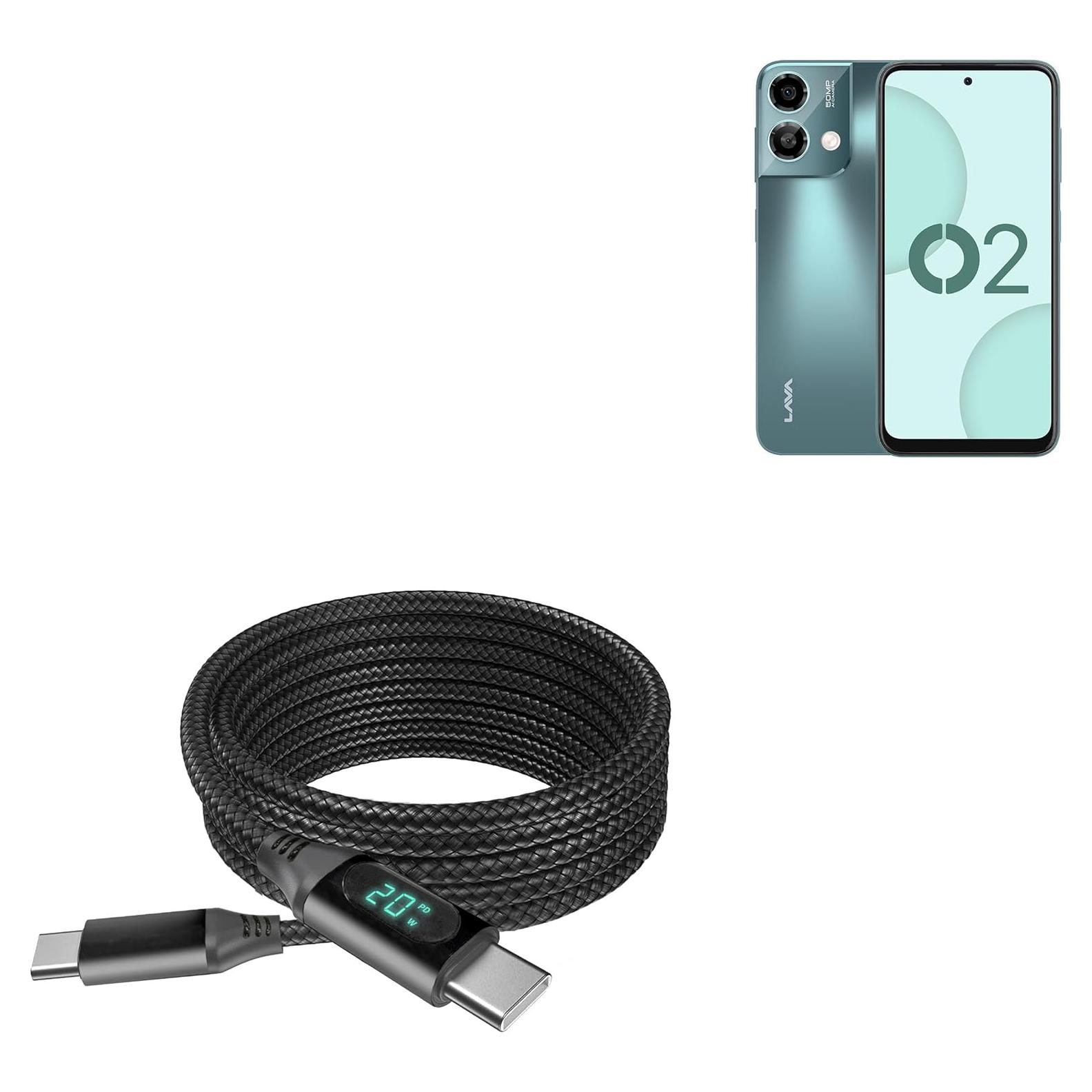 Cable PowerDisplay PD BoxWave USB-C a USB-C 1.83m 100W