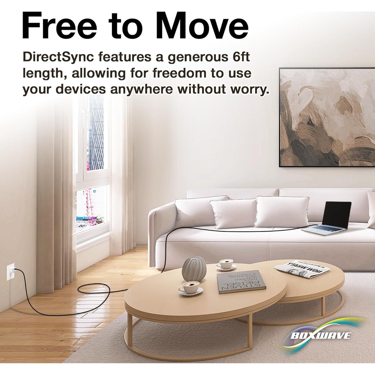 Cable USB-C BoxWave 3.05m 100W Compatible Eurocom Tornado F5W