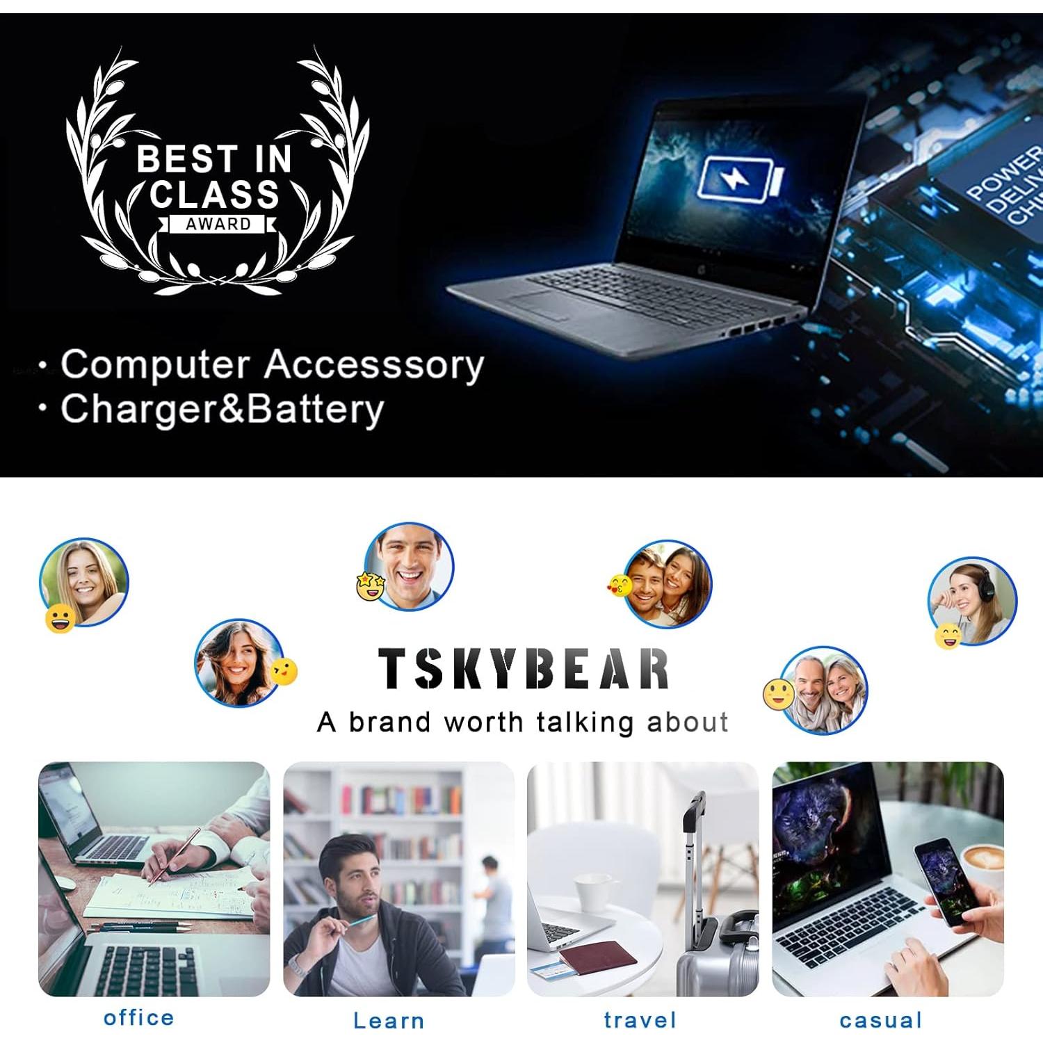 Cargador USB-C TSKYBEAR 45W para HP Chromebook X360