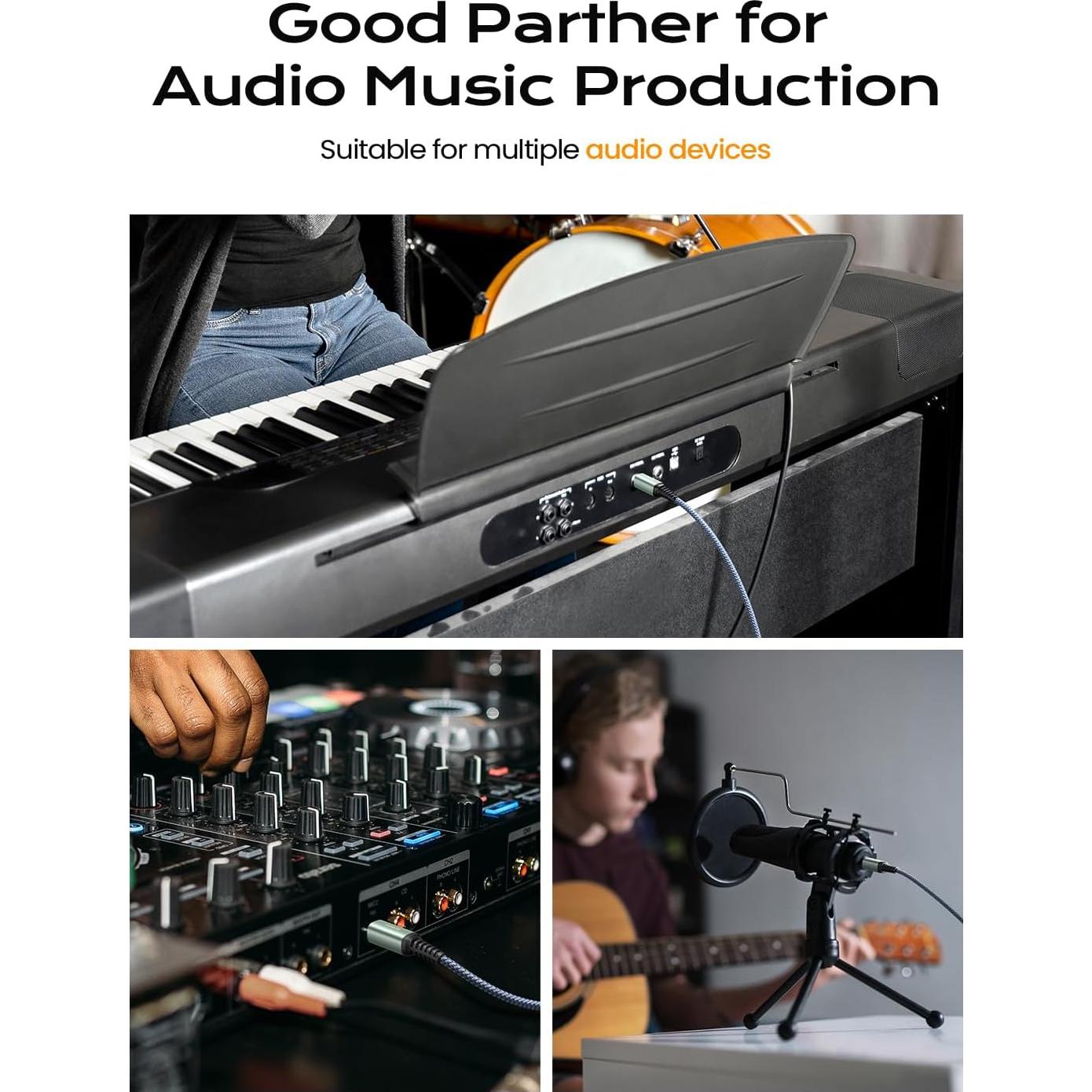 Cable USB AINOPE B a C 2.0m Gris - Alta Velocidad 480Mbps