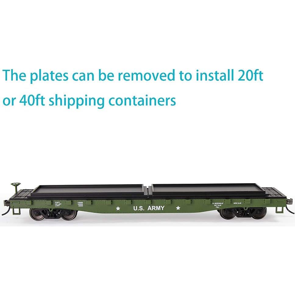 Carro Plano Transportador Evemodel C8741U Escala HO 1:87 U.S. Army