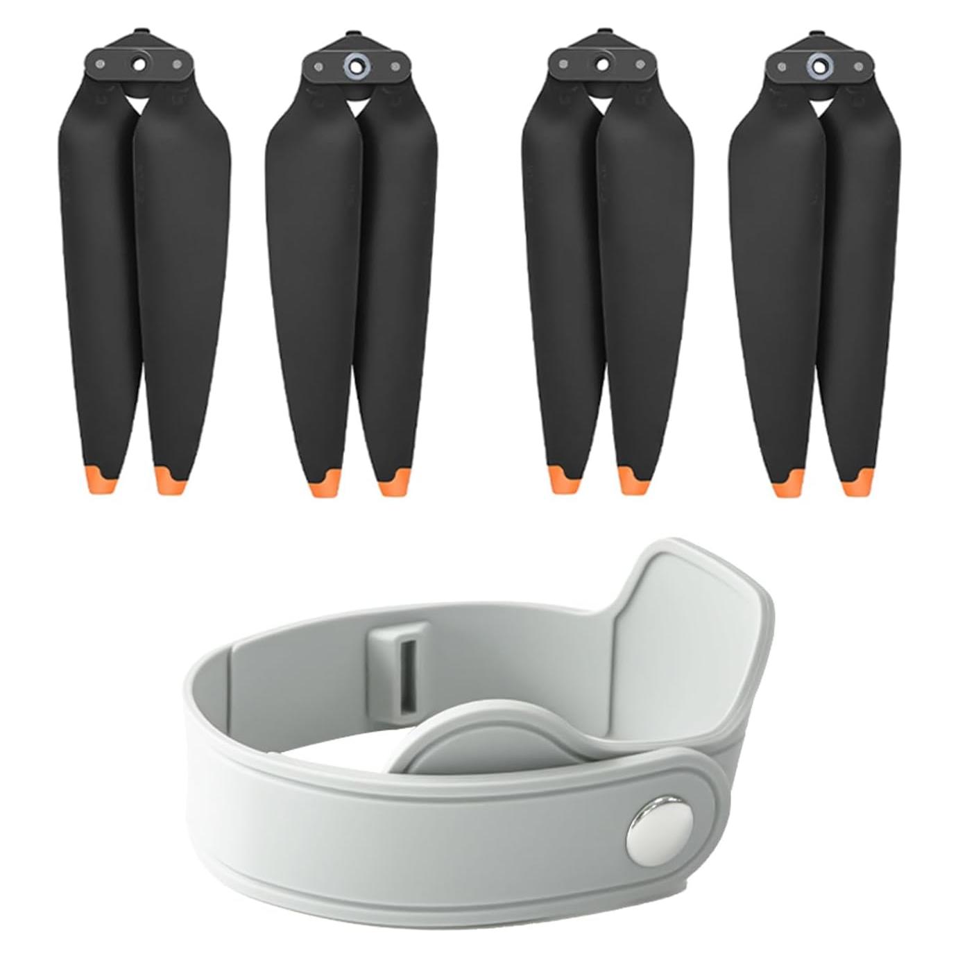 4 Hélices DJI Air 3/3S + Soporte Correa Protector BEHORSE