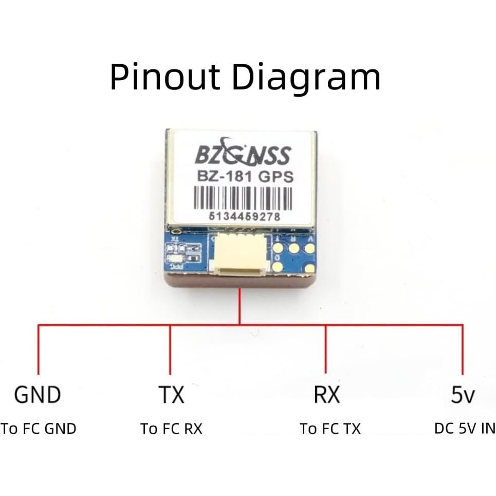 Módulo GPS Doble Protocolo BZGNSS BZ-181 para Drones FPV