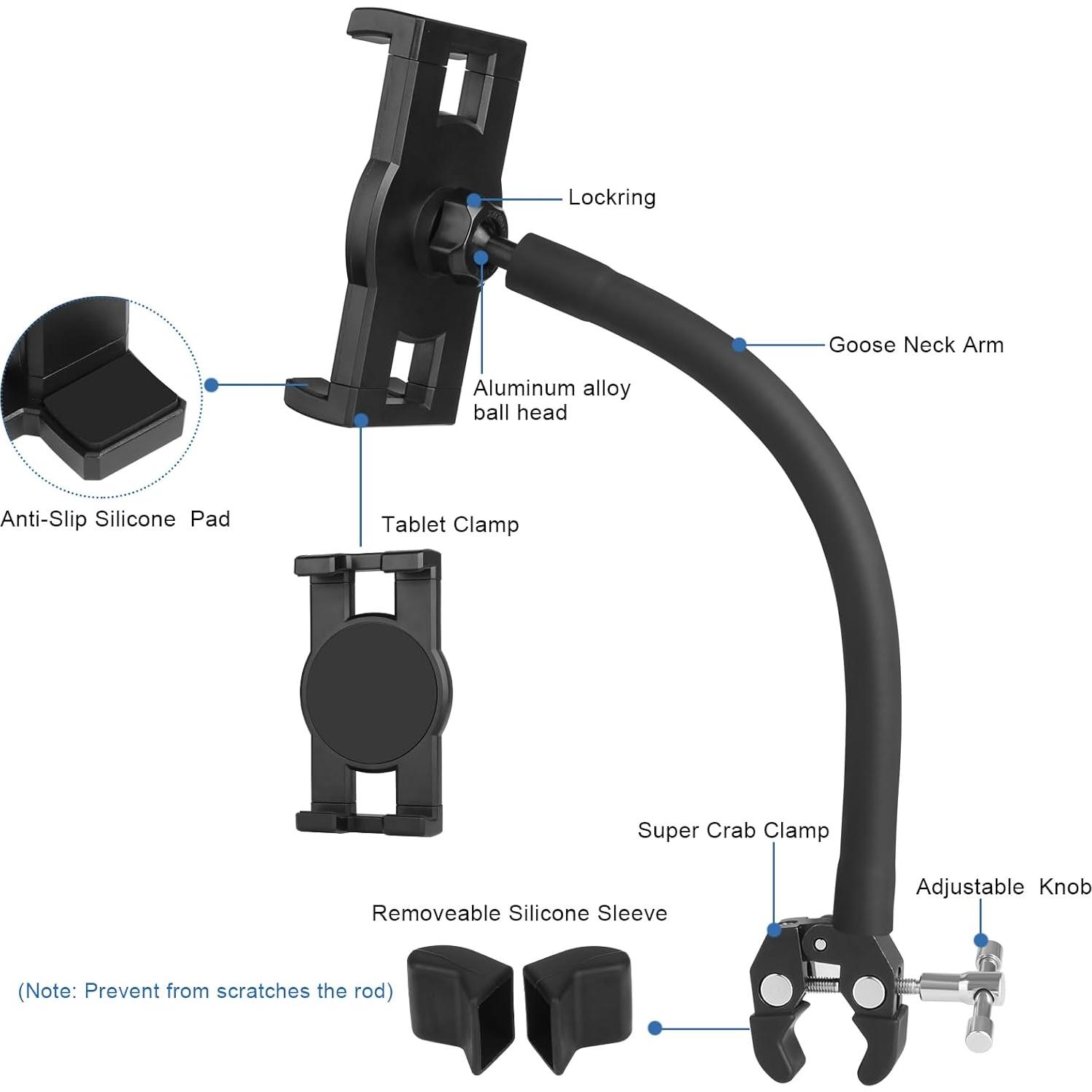 Soporte para Tablet Mippko con Brazo Flexible 30 cm Ajustable