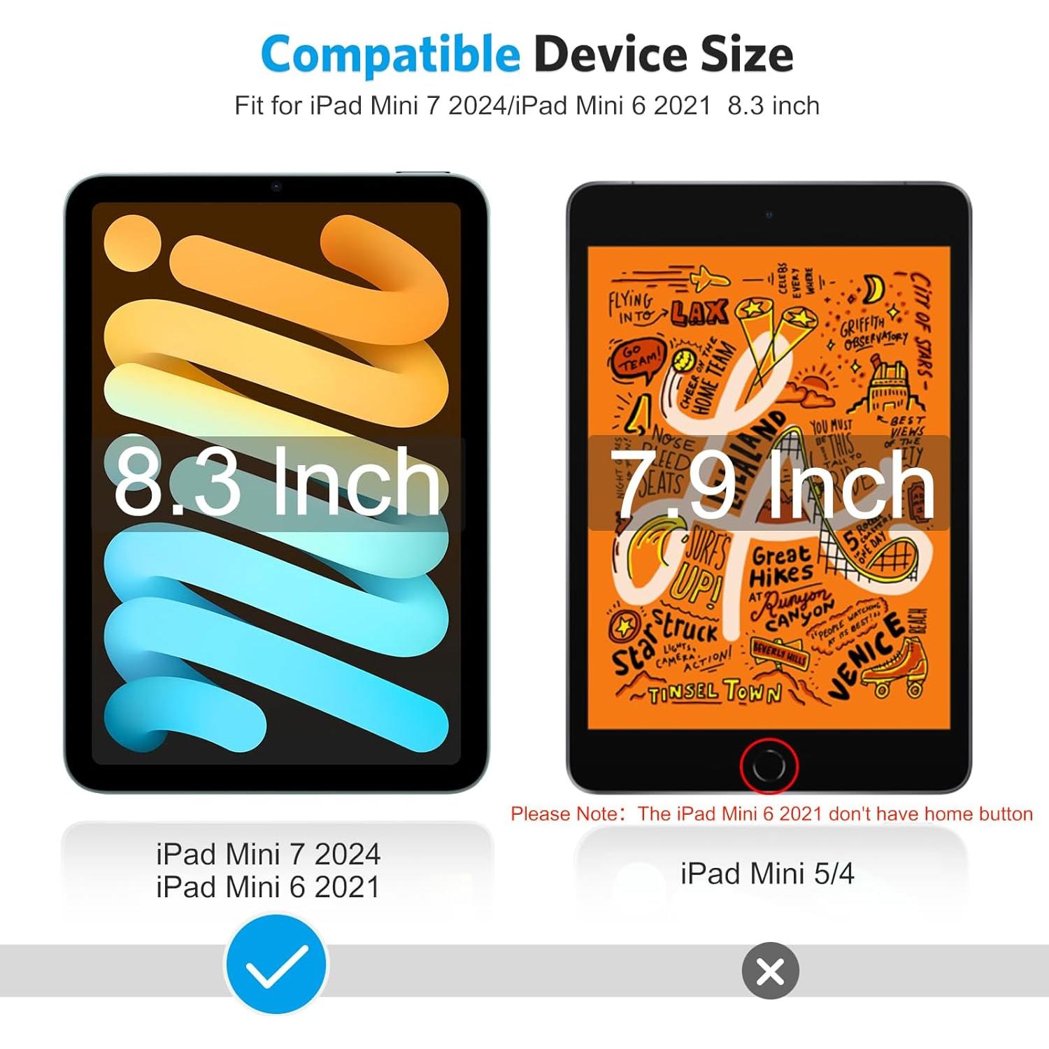 Protector de Pantalla OMOTON para iPad Mini 6/7 8.3" Vidrio Templado