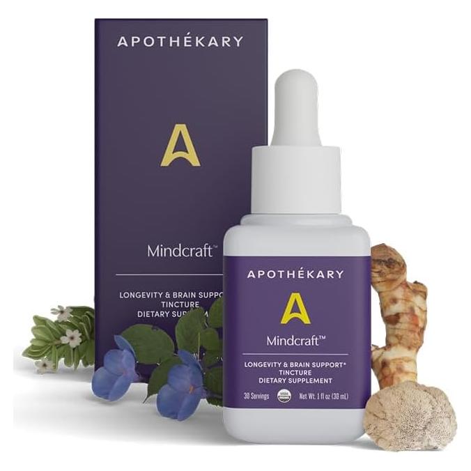 Gotas Herbales Apothékary Mindcraft 29.57 ml - Enfoque y Cognición