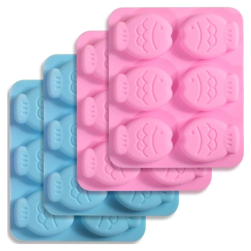 Moldes de Silicona Newk en Forma de Pez - 4 Piezas