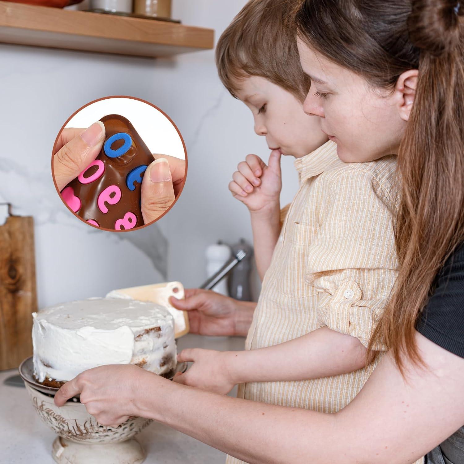 Moldes de Letras y Números de Silicona KFHENSOMR - 2 Piezas