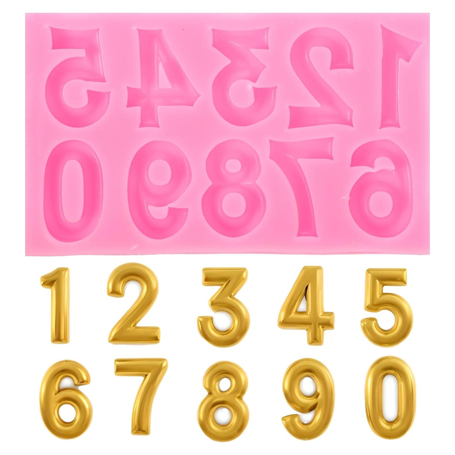 Molde de Silicona 3D InnoHHustle Números 0-9 Rosa