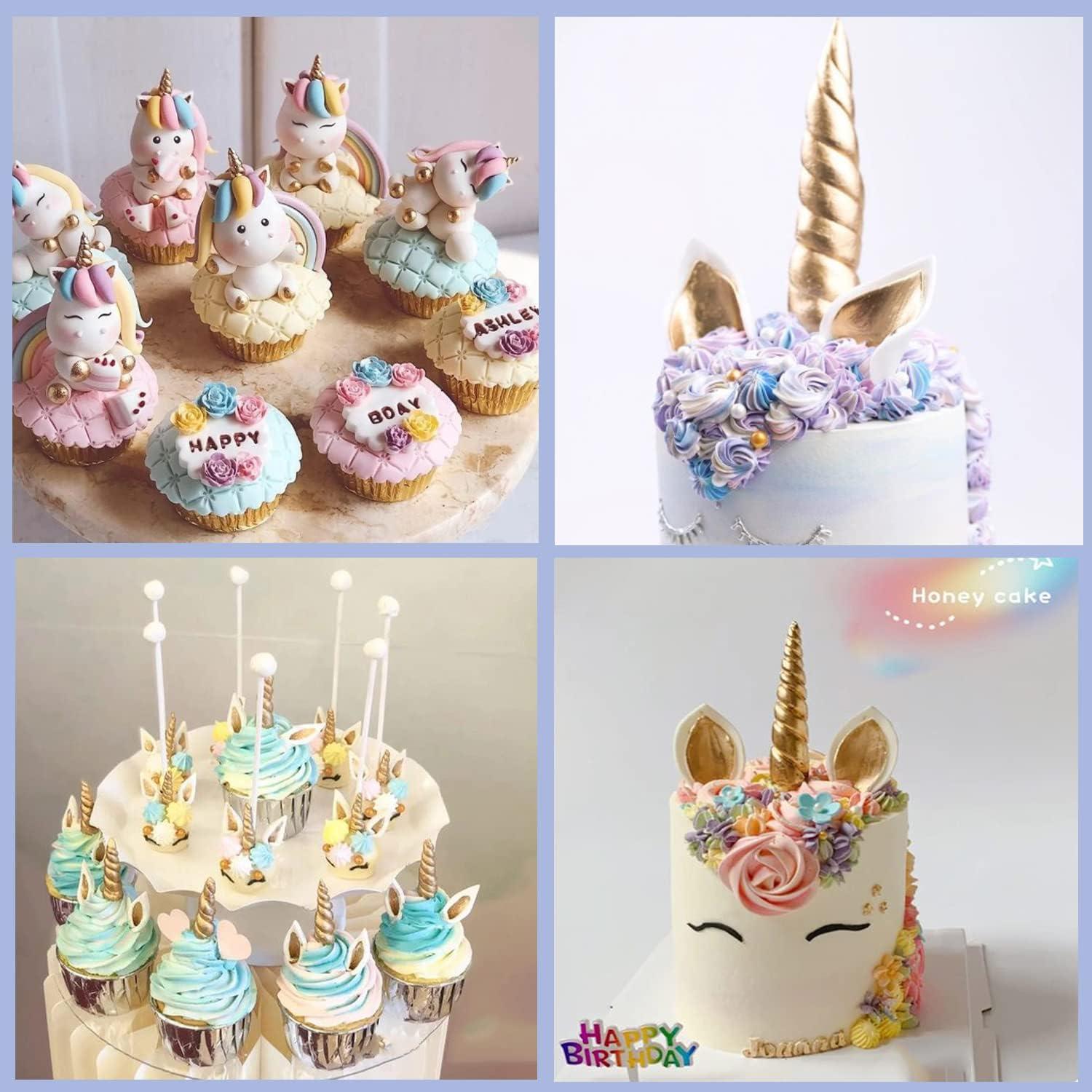 Molde de Silicona Unicornio Mujiang Set de 4 para Fondant