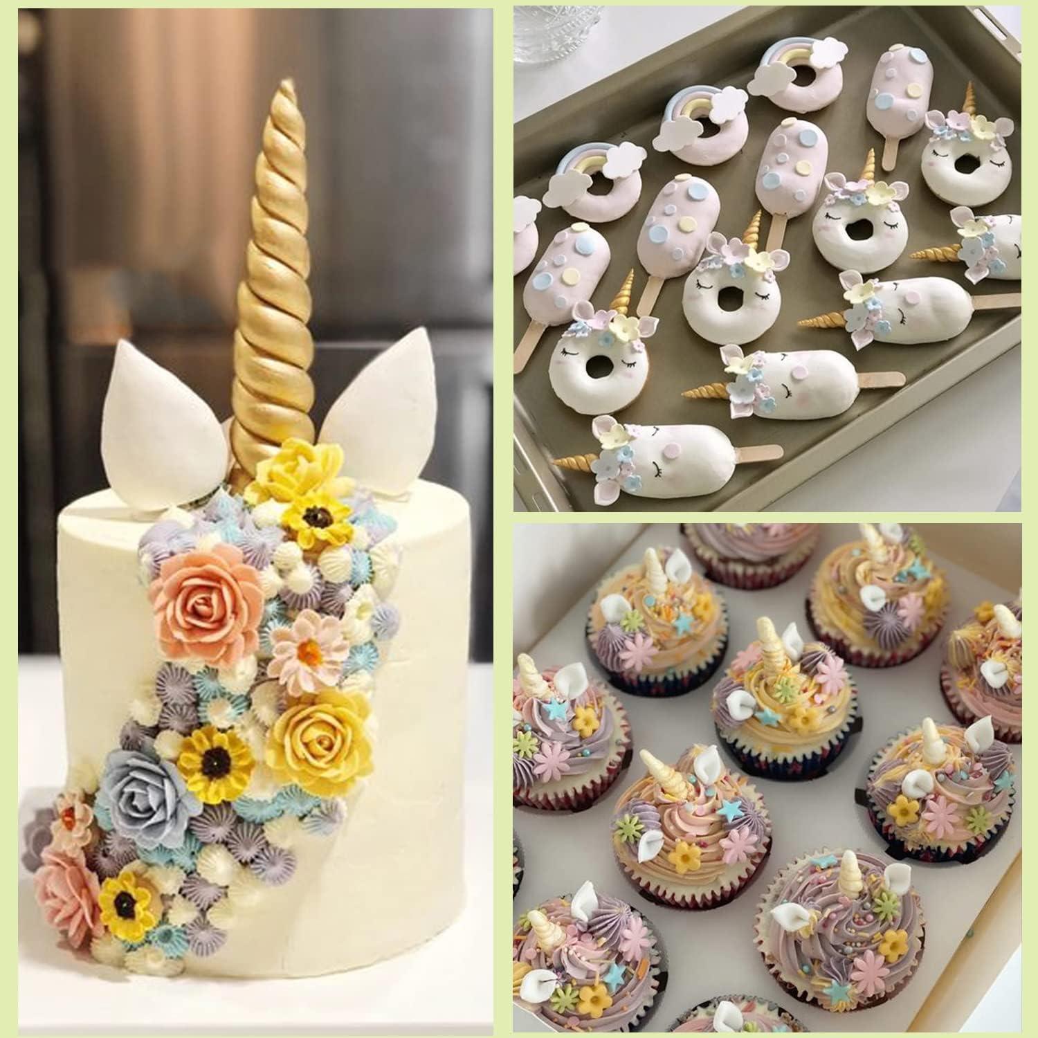 Molde de Silicona Unicornio Mujiang Set de 4 para Fondant