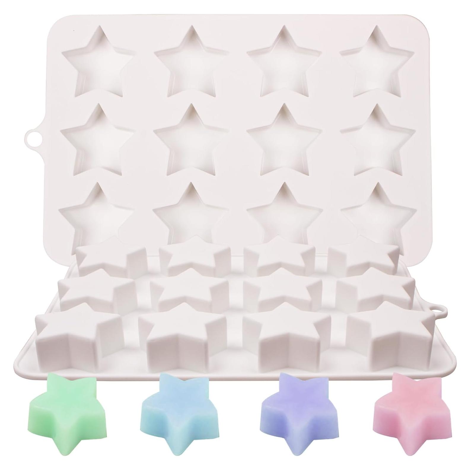 Molde de Silicona 3D Fchil Estrella 12 Cavidades 22x14 cm