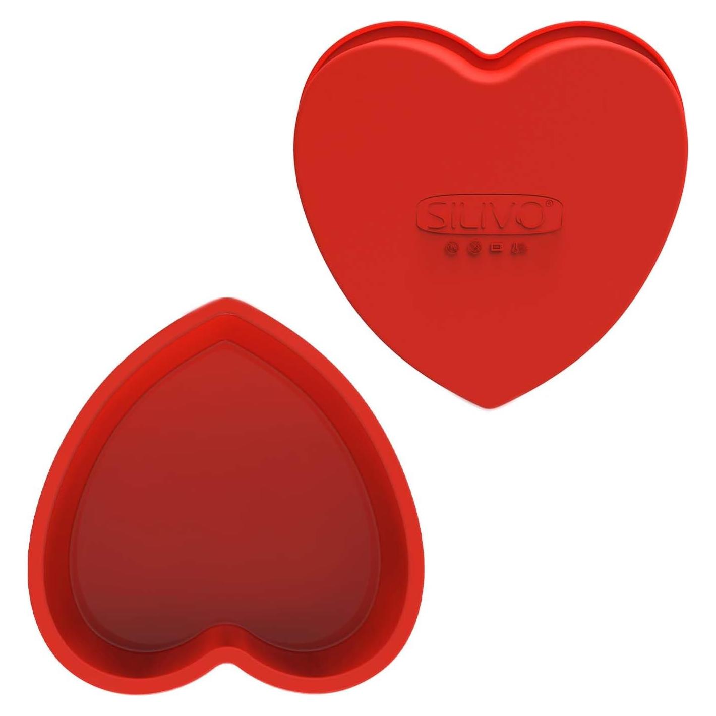 Molde para Pastel en Forma de Corazón SILIVO 8 Pulgadas Antiadherente