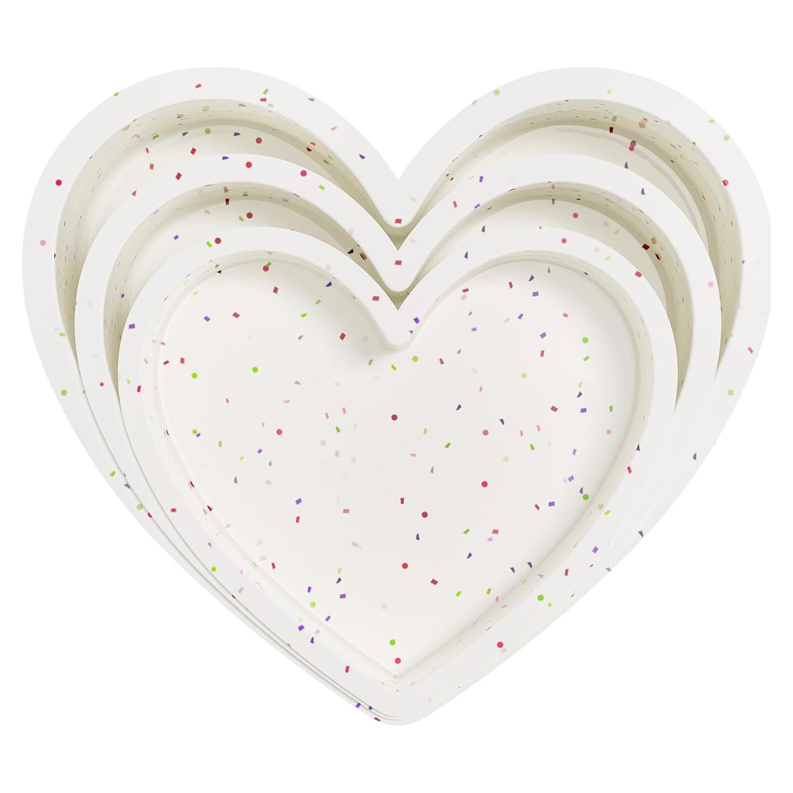 Juego de 3 Moldes de Silicona AOTASO Corazón 6-8-10 Pulgadas