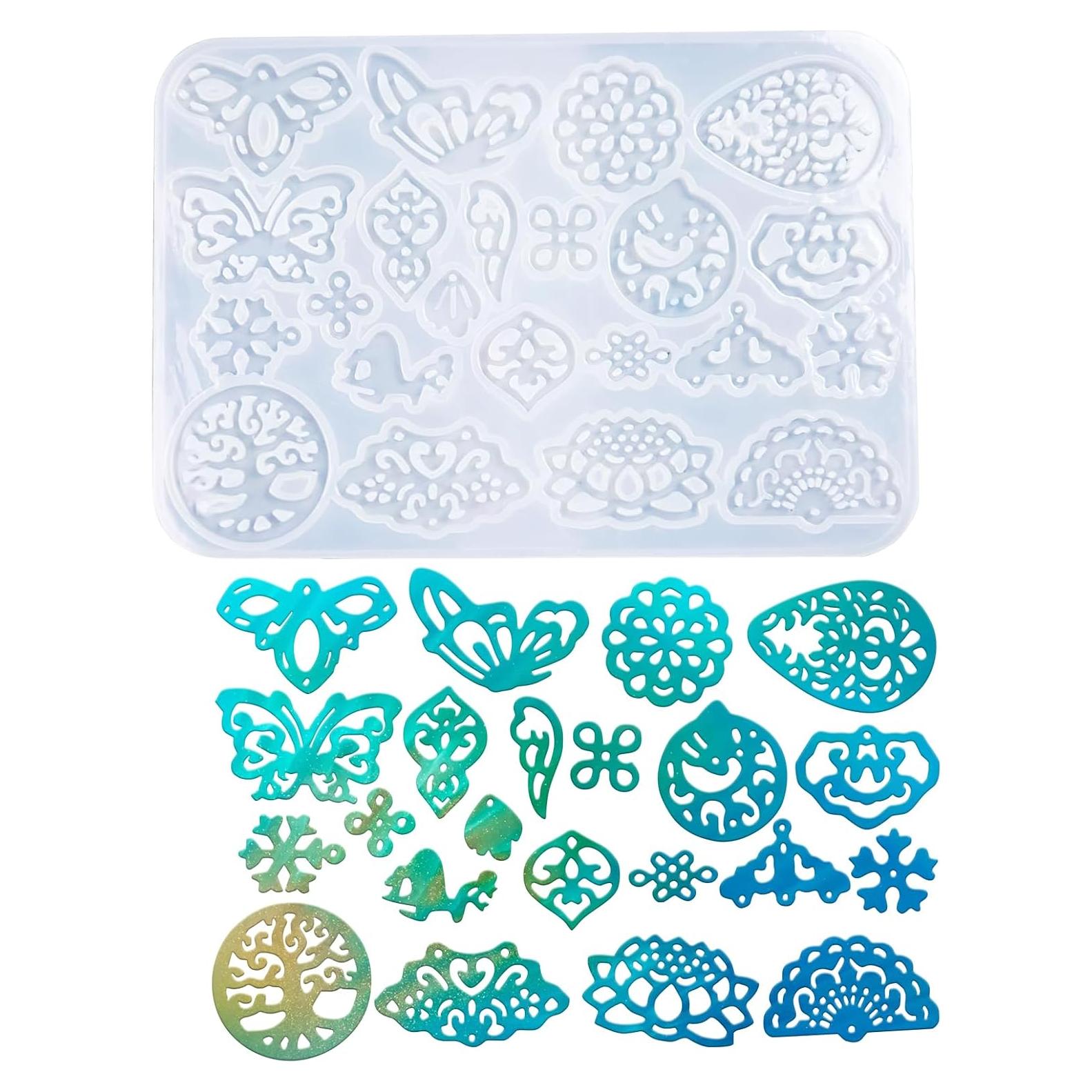 Moldes de Silicona Alas de Ángel para Aretes y Llaveros