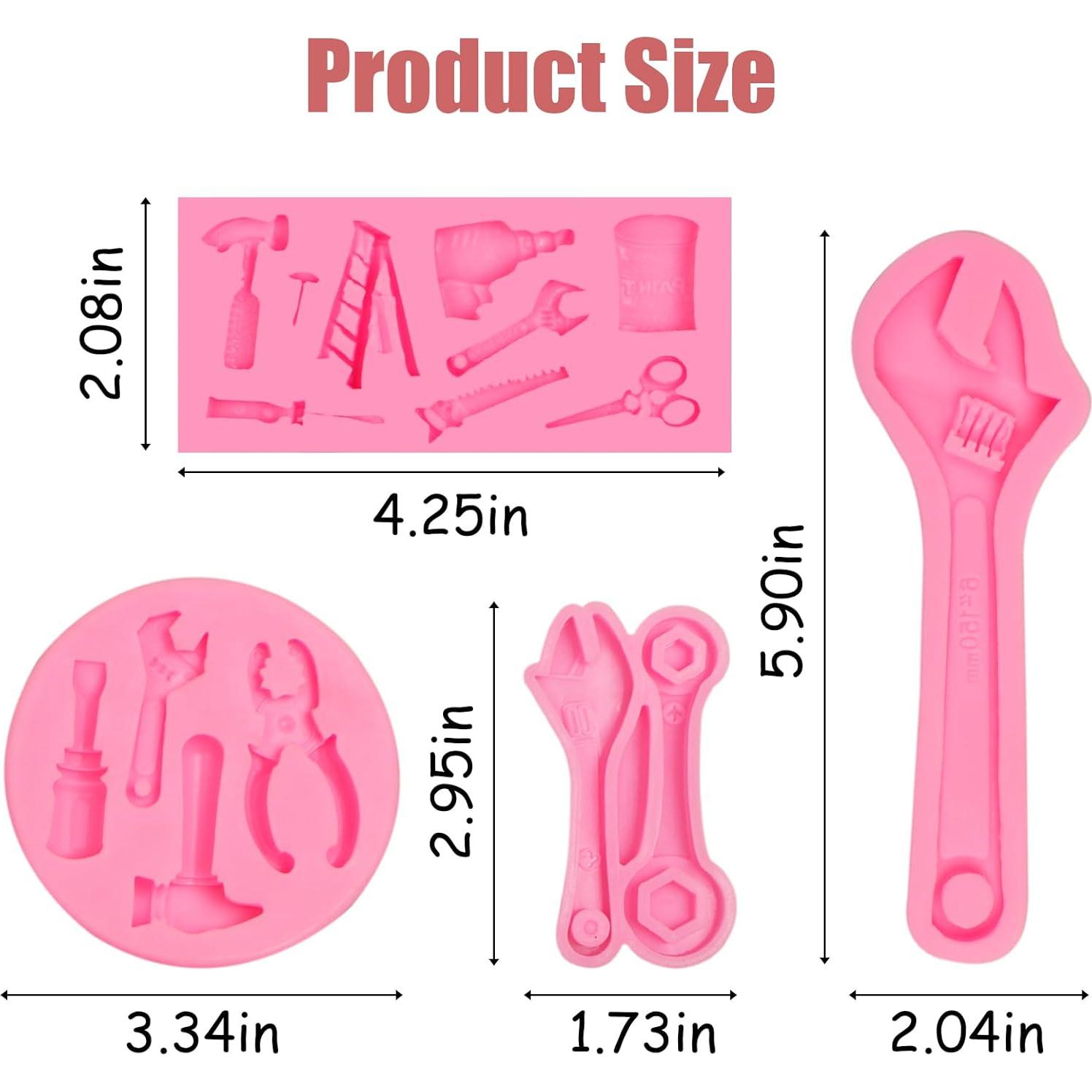 Moldes de Silicona para Fondant Herramientas de Mano 4 Pcs