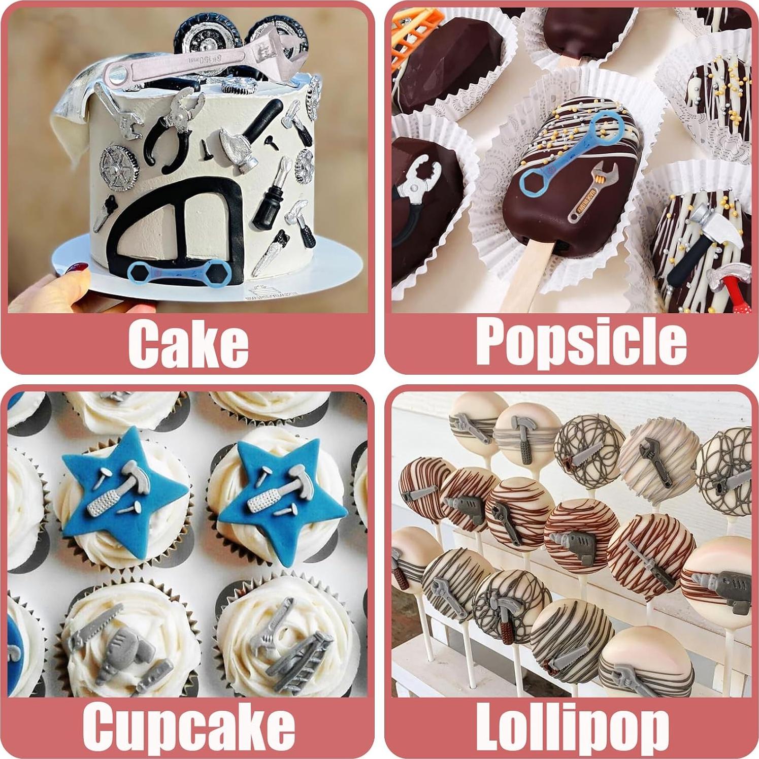 Moldes de Silicona para Fondant Herramientas de Mano 4 Pcs