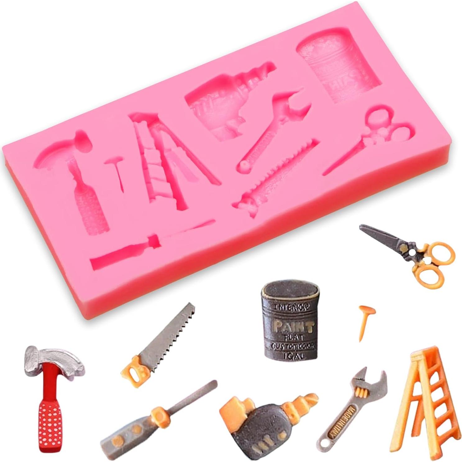 Moldes de Silicona para Fondant Herramientas de Mano 4 Pcs