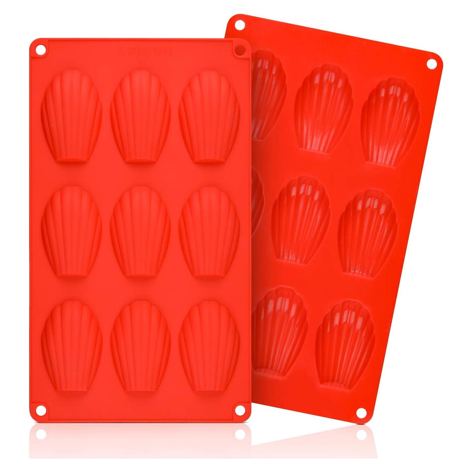 Moldes de Silicona CAKETIME para Madeleine - 2 Piezas 29.5x17 cm