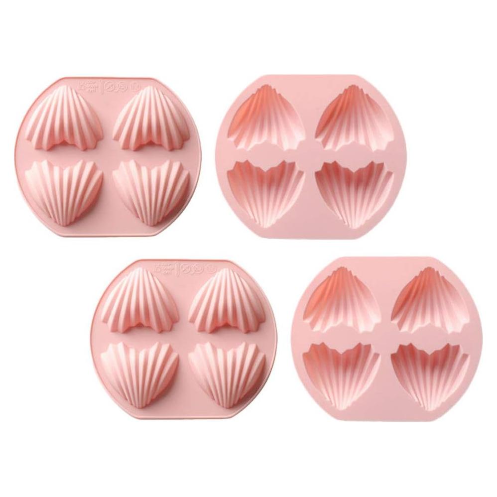 Molde de Madeleine Silicona Antiadherente NUOBESTY 4 Piezas Corazón