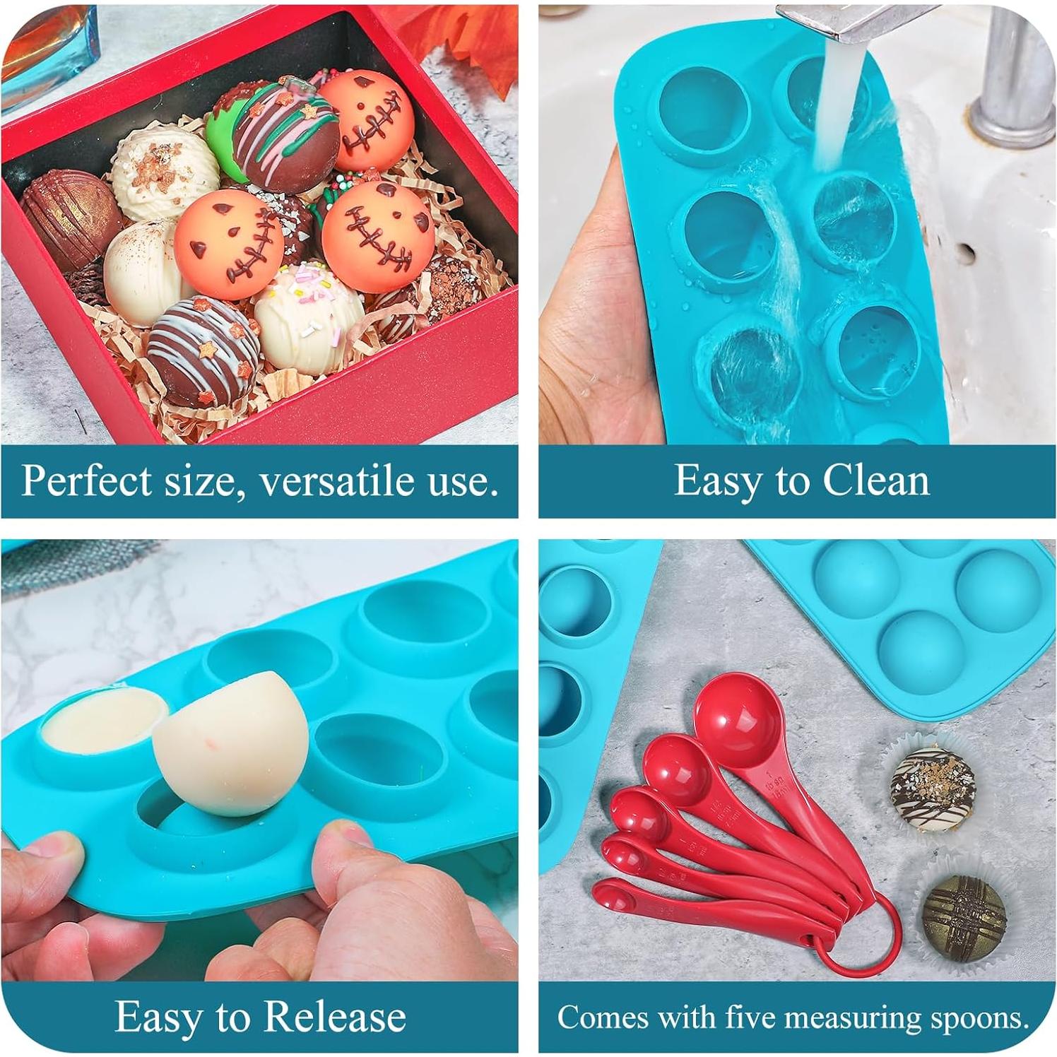 Moldes de Silicona para Chocolate Webake - Set de 3, 20.83x10.41 cm